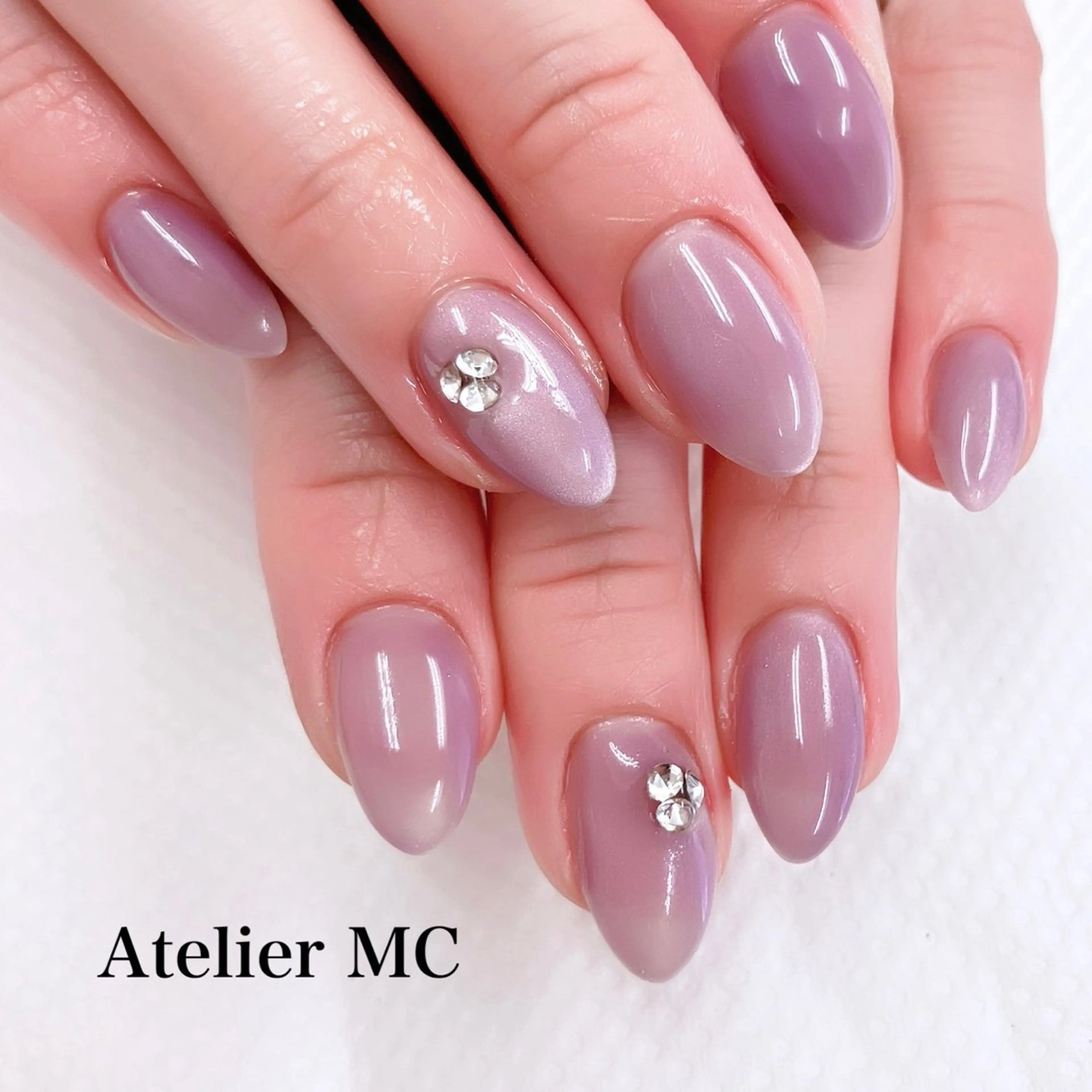 ネイル ストーンネイル ハンドネイル アトリエ エムシー 【新富町・東銀座】のネイルデザイン