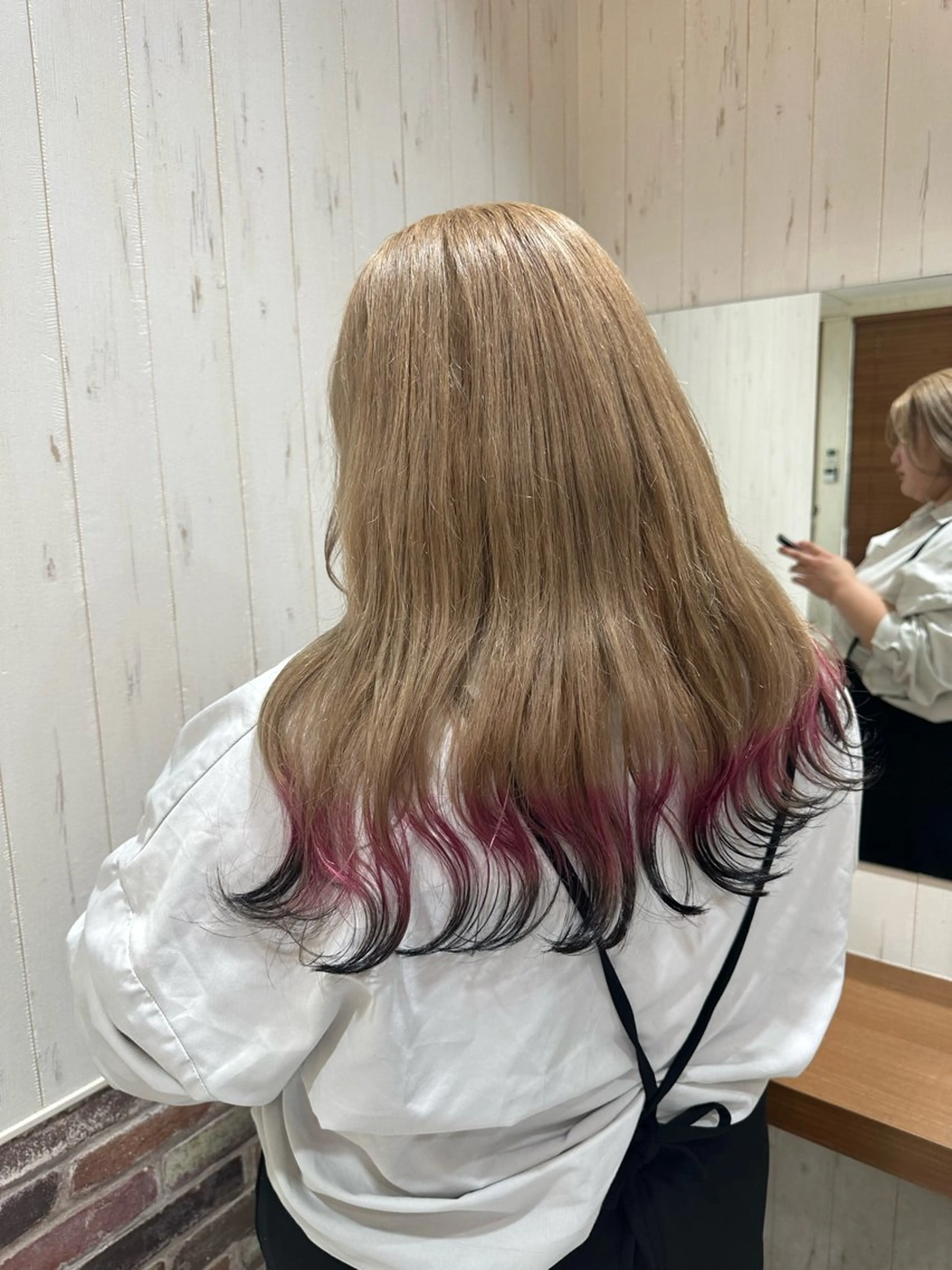 ロング ボブ ハイライト 髪質改善 レイヤーカット FANスタイリスト Ⓜ️EIのヘアスタイル