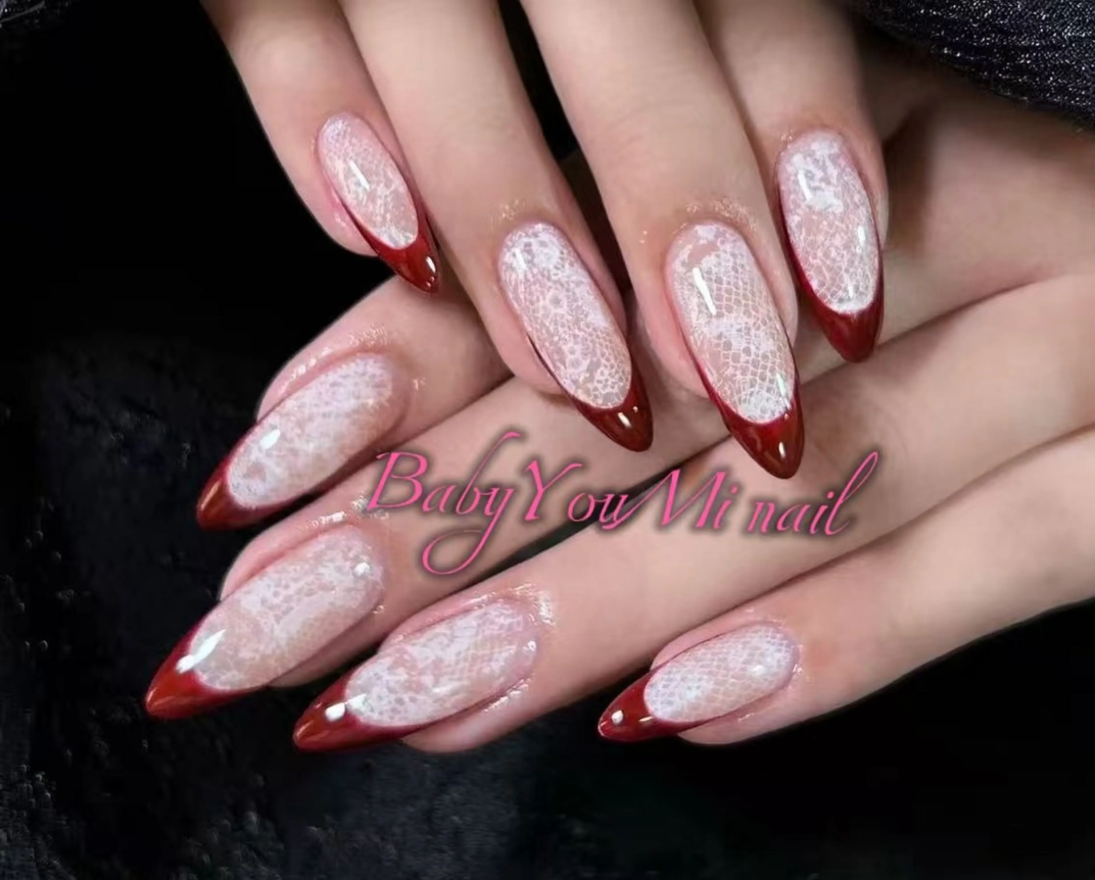 ネイル オーロラネイル 成人式 フットネイル フレンチネイル ジェルネイル ハンドネイル 相沢 さやかのネイルデザイン