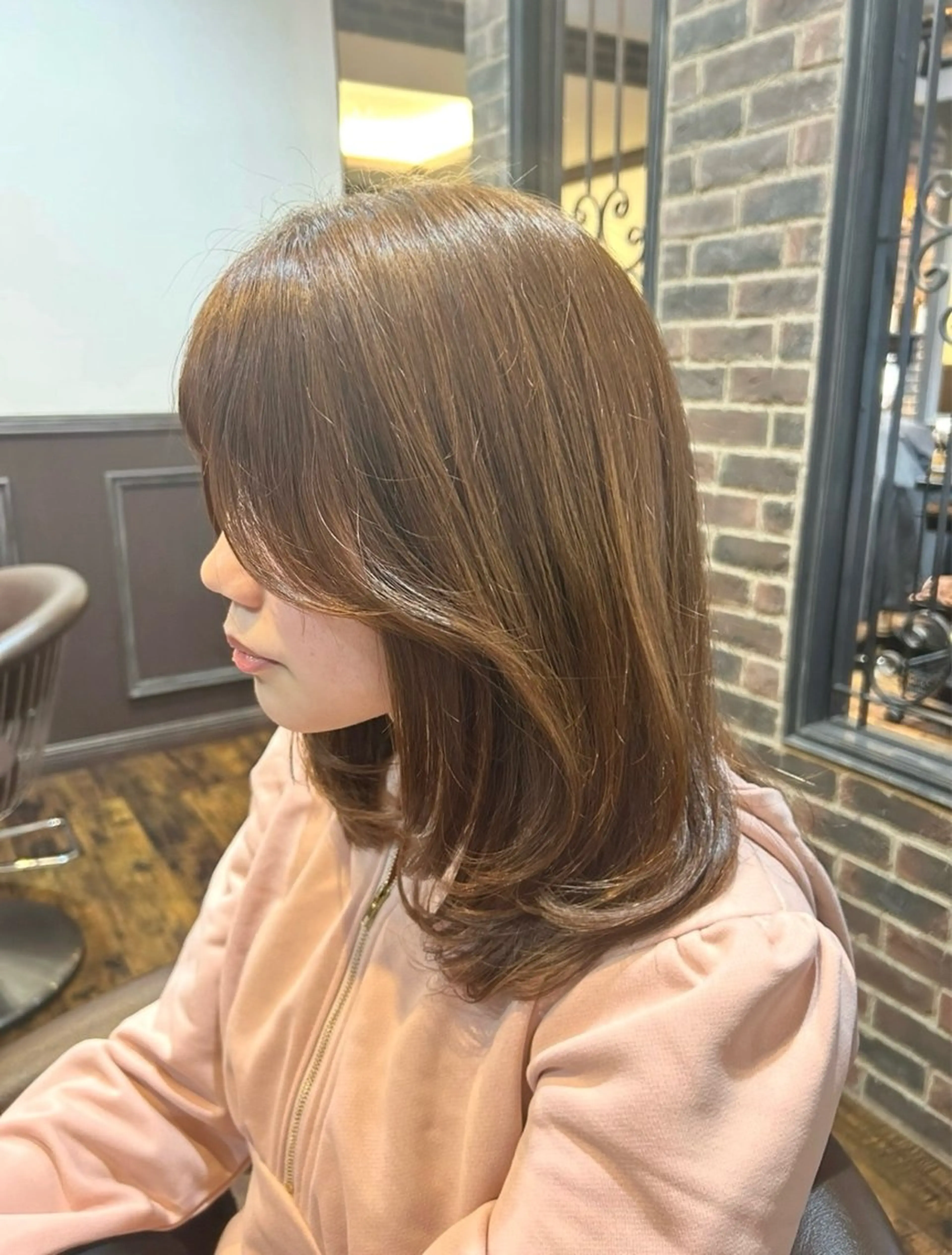 ミディアム カラー ヘアアレンジ カット ヘアカラー Rina🌷 ダメージレスカラーのヘアスタイル