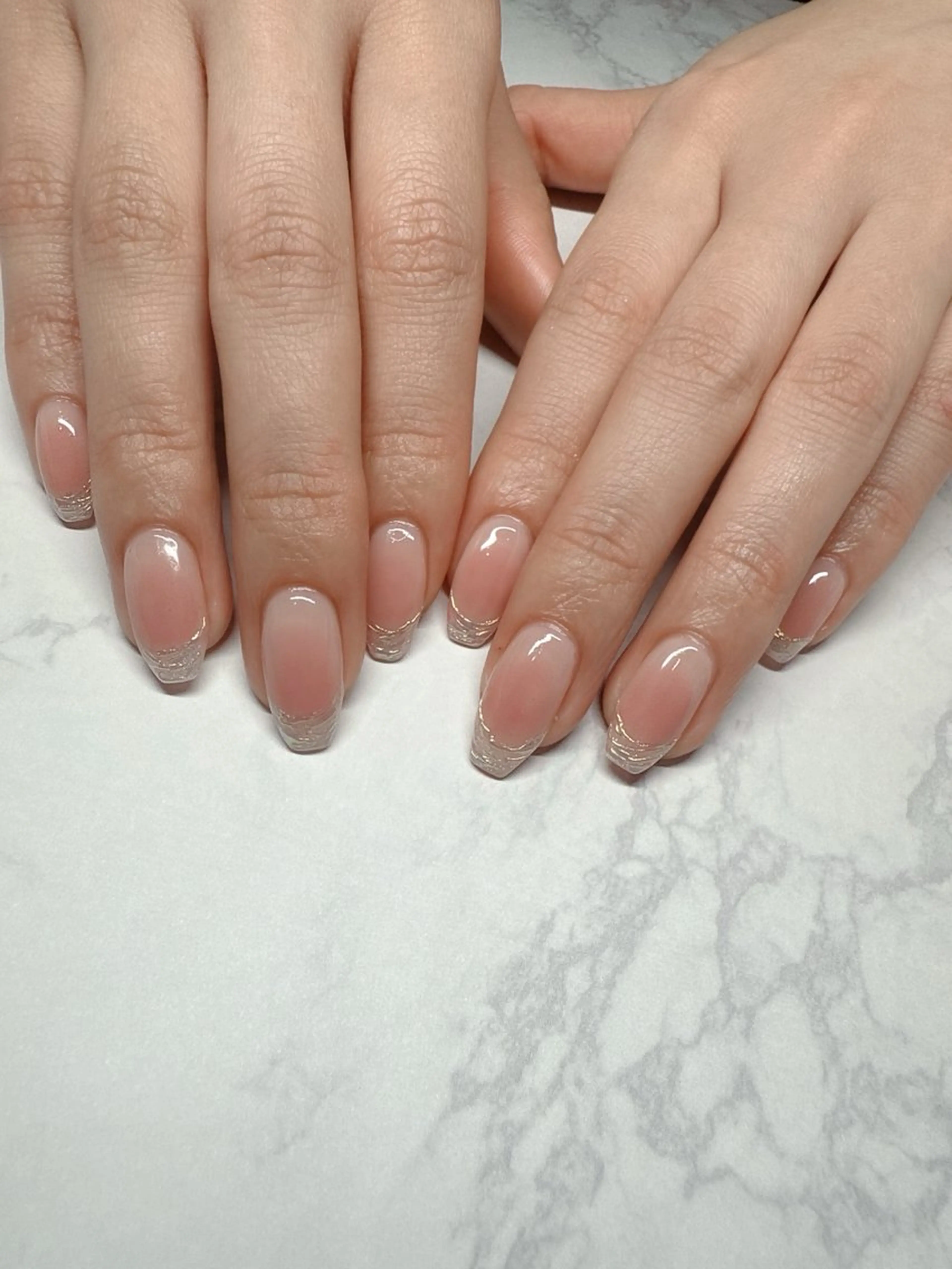 ネイル チークネイル フレンチネイル ミラーネイル ハンドネイル nailist SATO【銀座】のネイルデザイン
