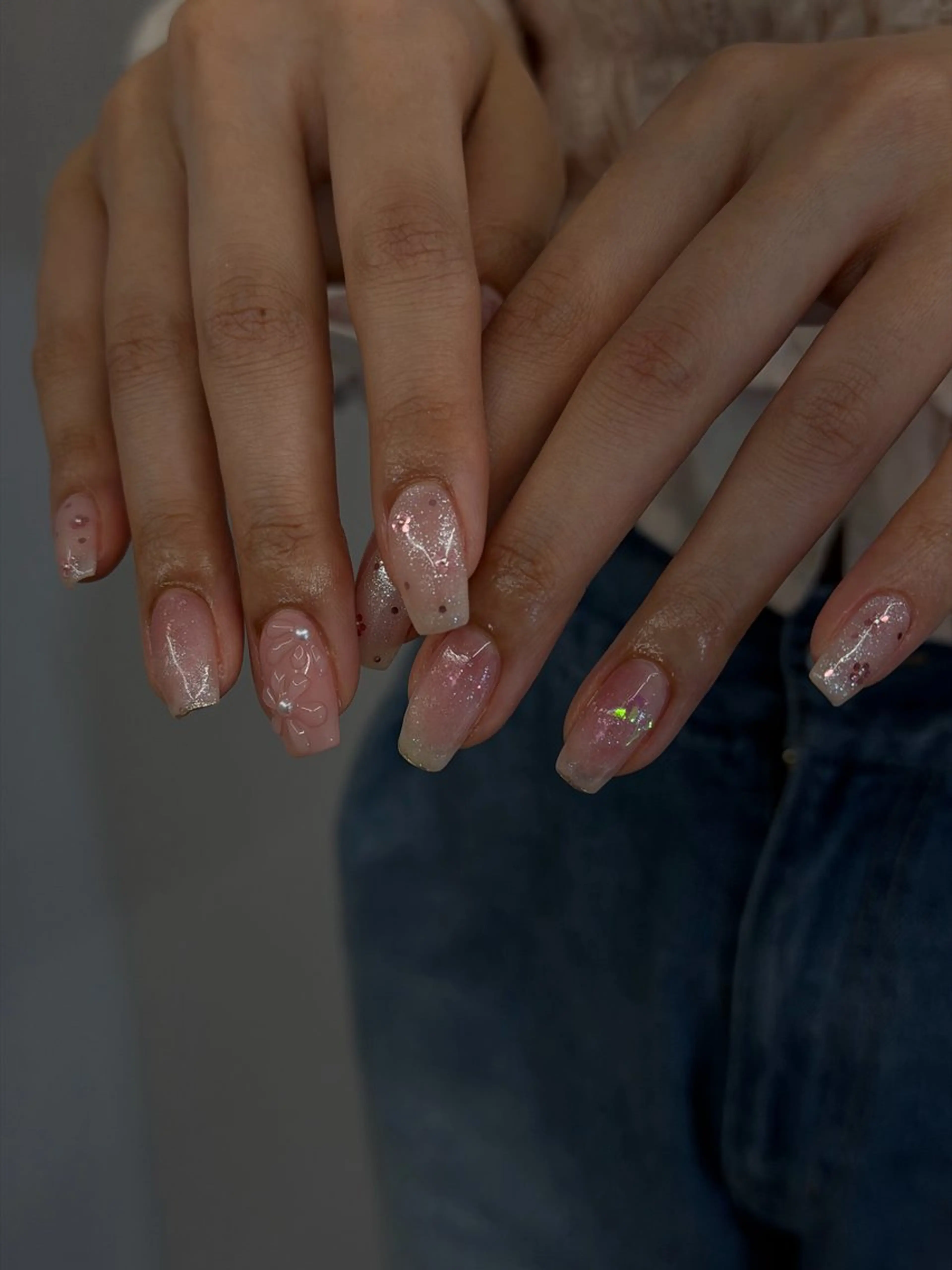 ネイル ジェルネイル キラキラネイル マグネットネイル ニュアンスネイル パラジェル ハンドネイル ハンドケア Bana_ Nailのネイルデザイン