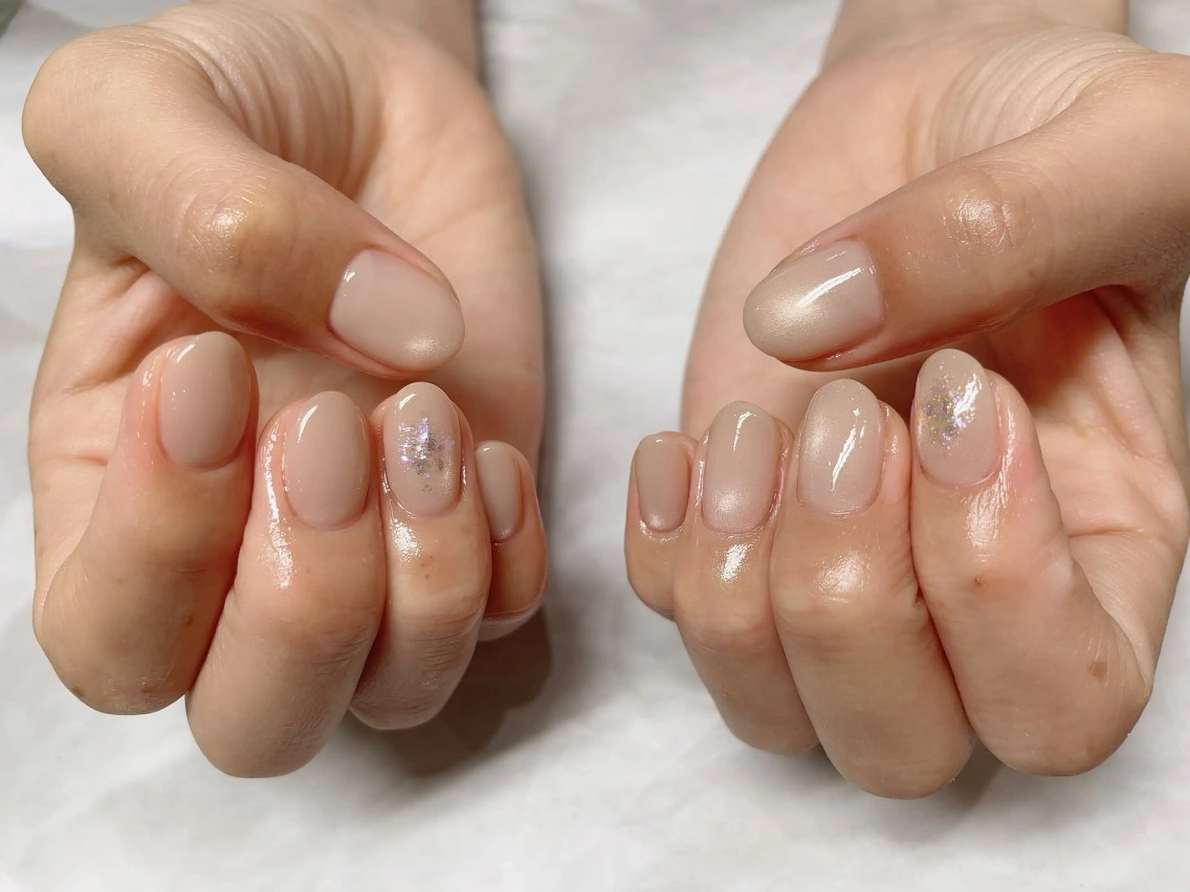 ネイル オーロラネイル マグネットネイル オフィスネイル ショートネイル シンプルネイル nailsalon Fossetteのネイルデザイン