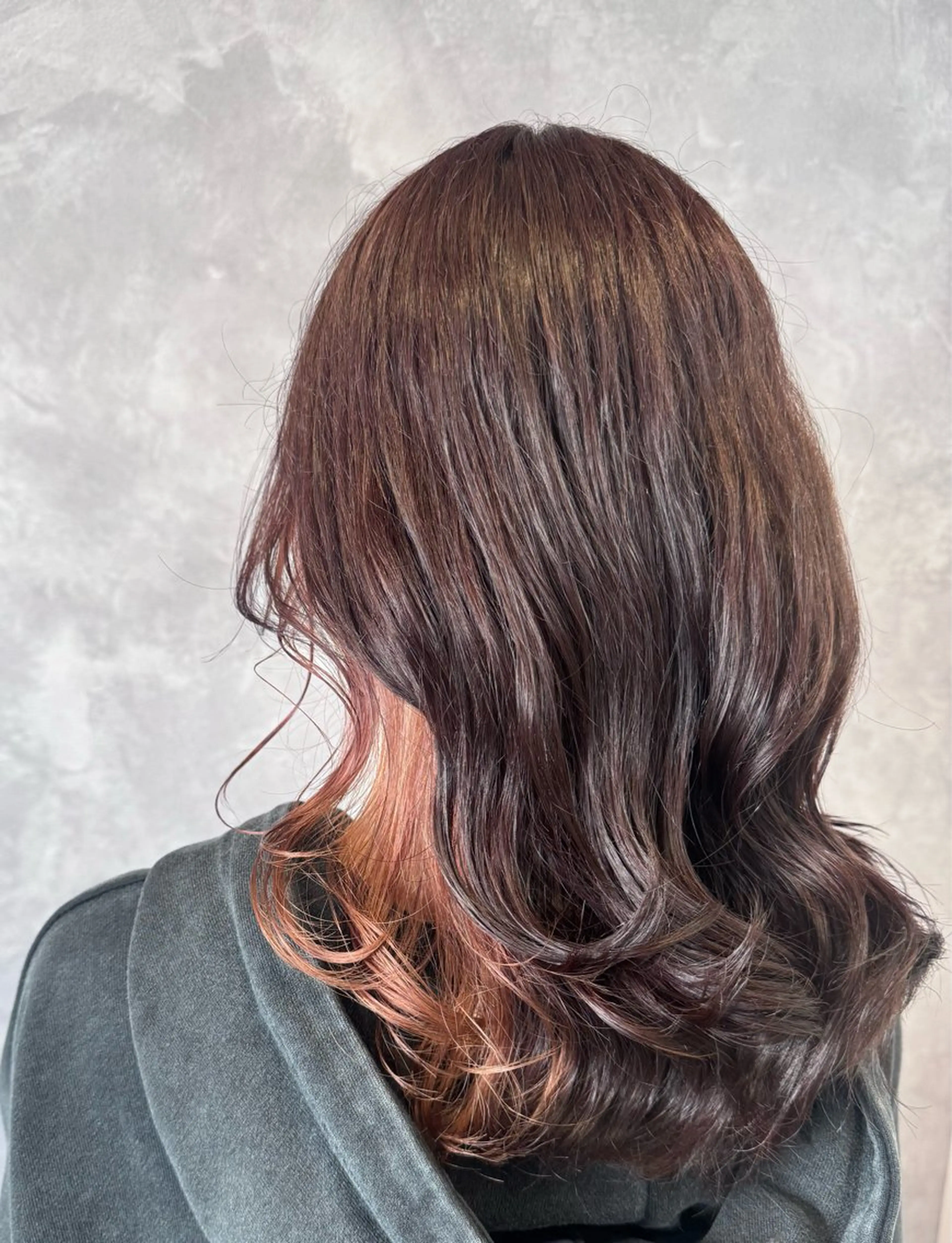 セミロング カラー カット ヘアカラー トリートメント ヒヨシ ルナのヘアスタイル