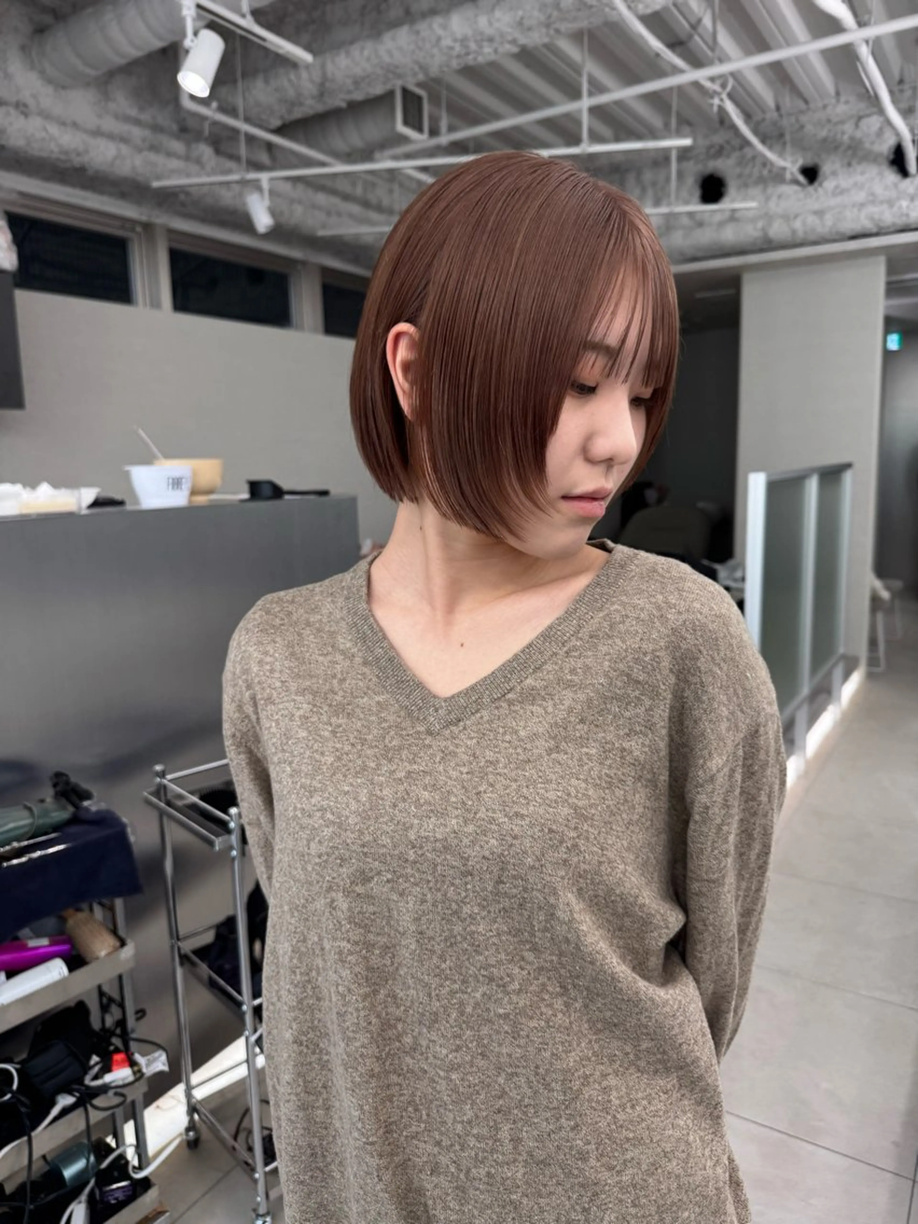 ショート カラー ヘアカラー ヘアセット 栄美容師/kiti /ボブ/ケントのヘアスタイル