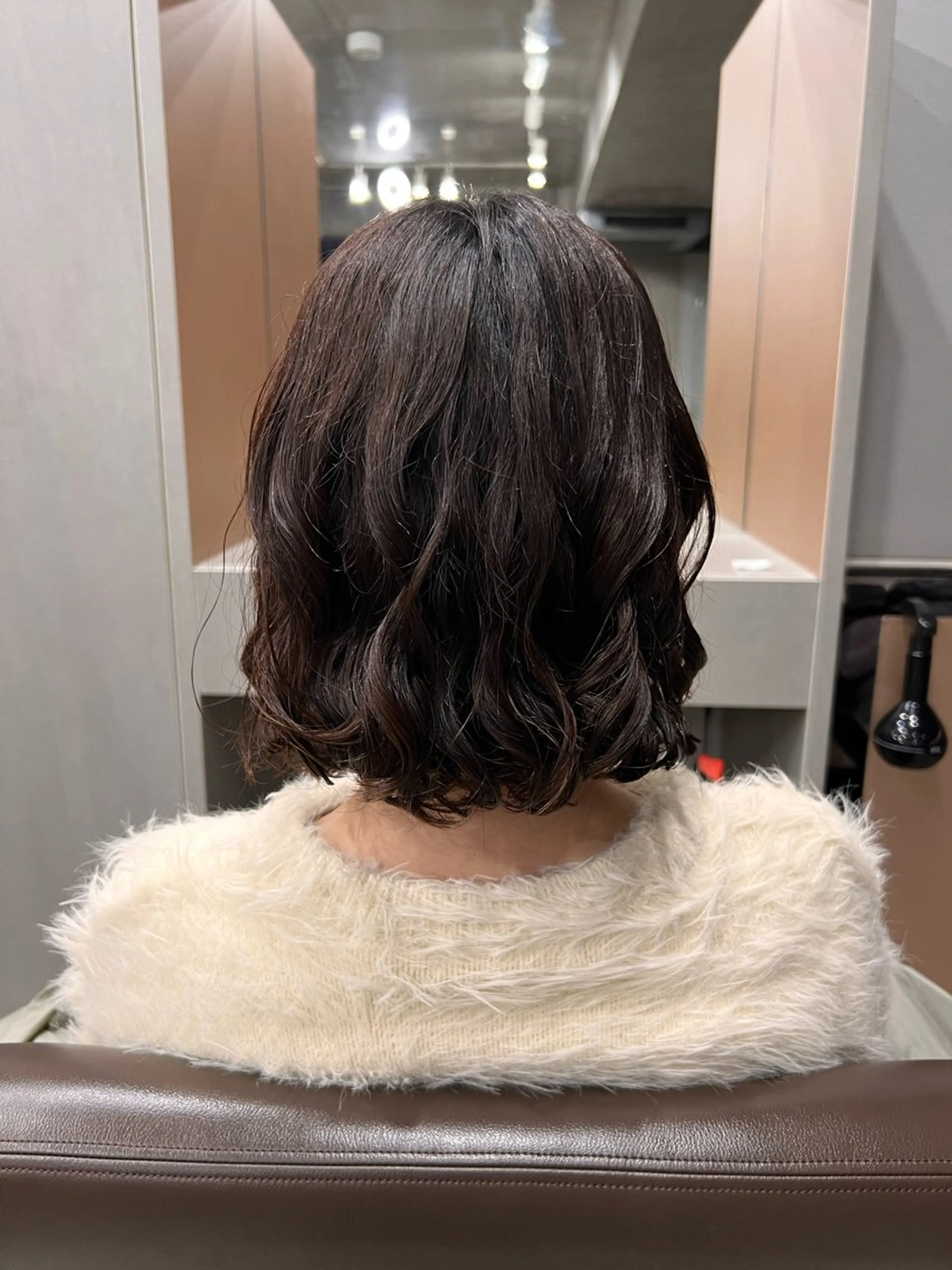 ミディアム パーマ ショートボブ/似合 わせショート/表参道のヘアスタイル