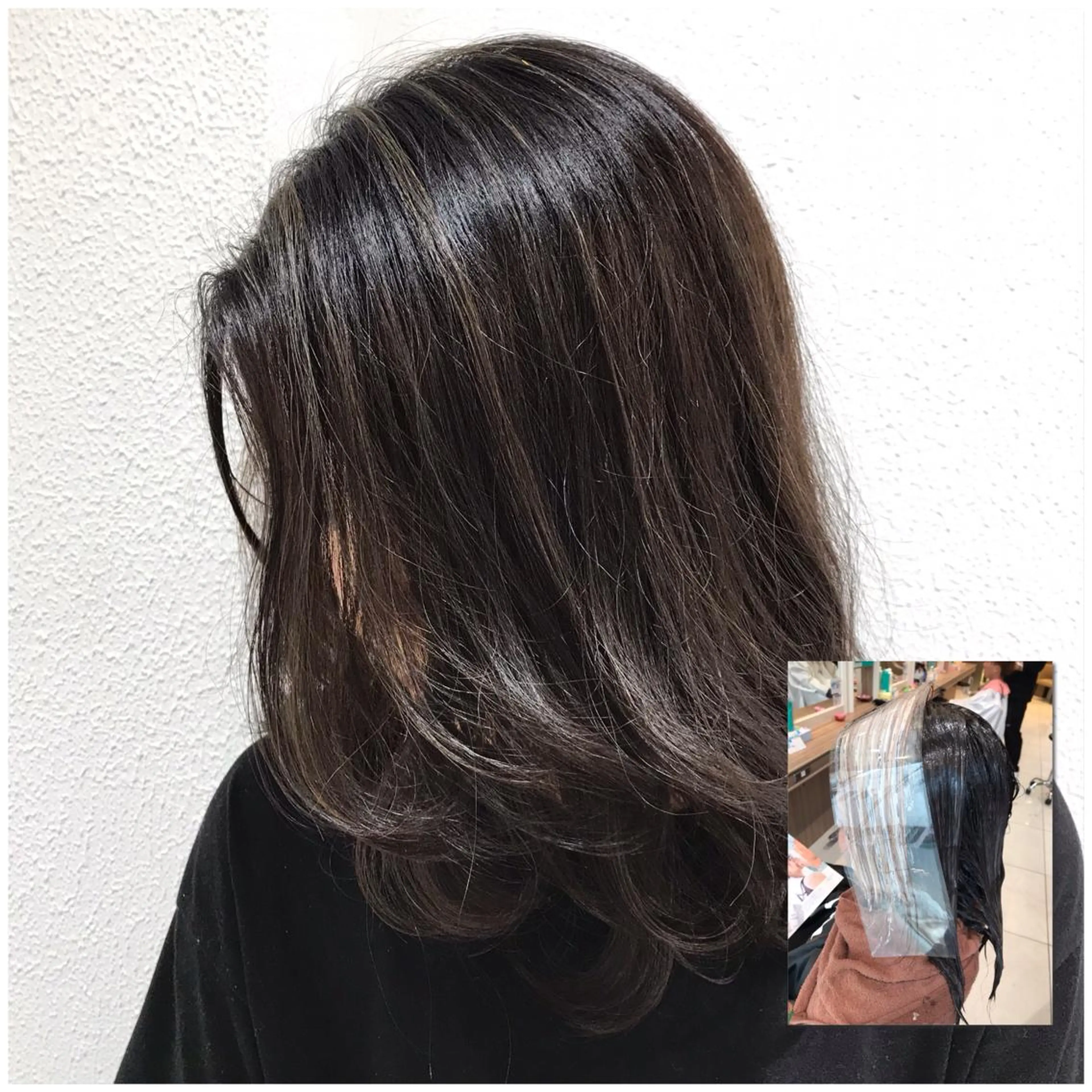 ミディアム カラー ハイライトカラー ハイライト 当日予約🆗✂︎ ウエモト　タクのヘアスタイル