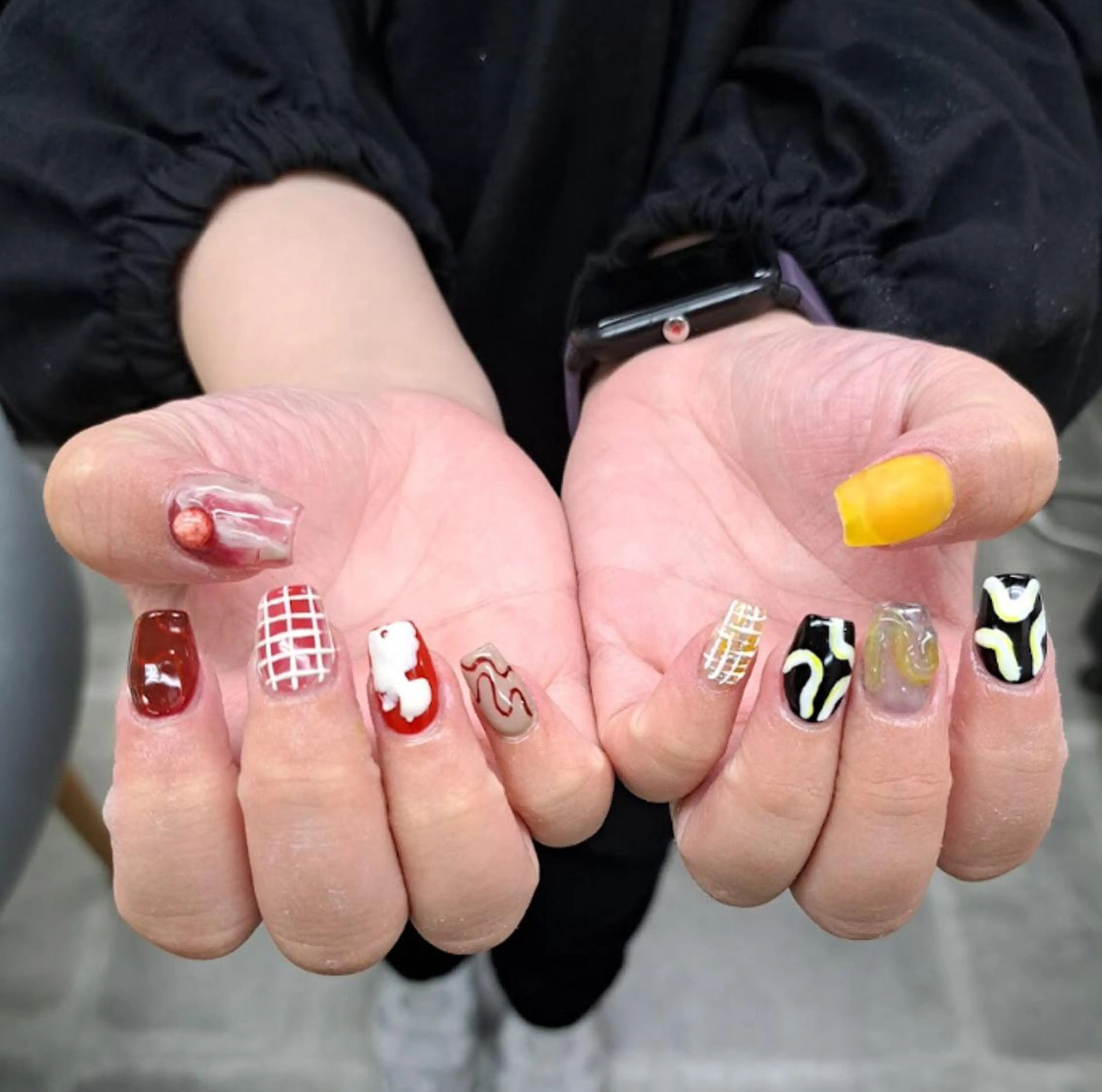 ネイル アートネイル ジェルネイル マグネットネイル ミラーネイル ニュアンスネイル nailstudio eviz新宿店のネイルデザイン