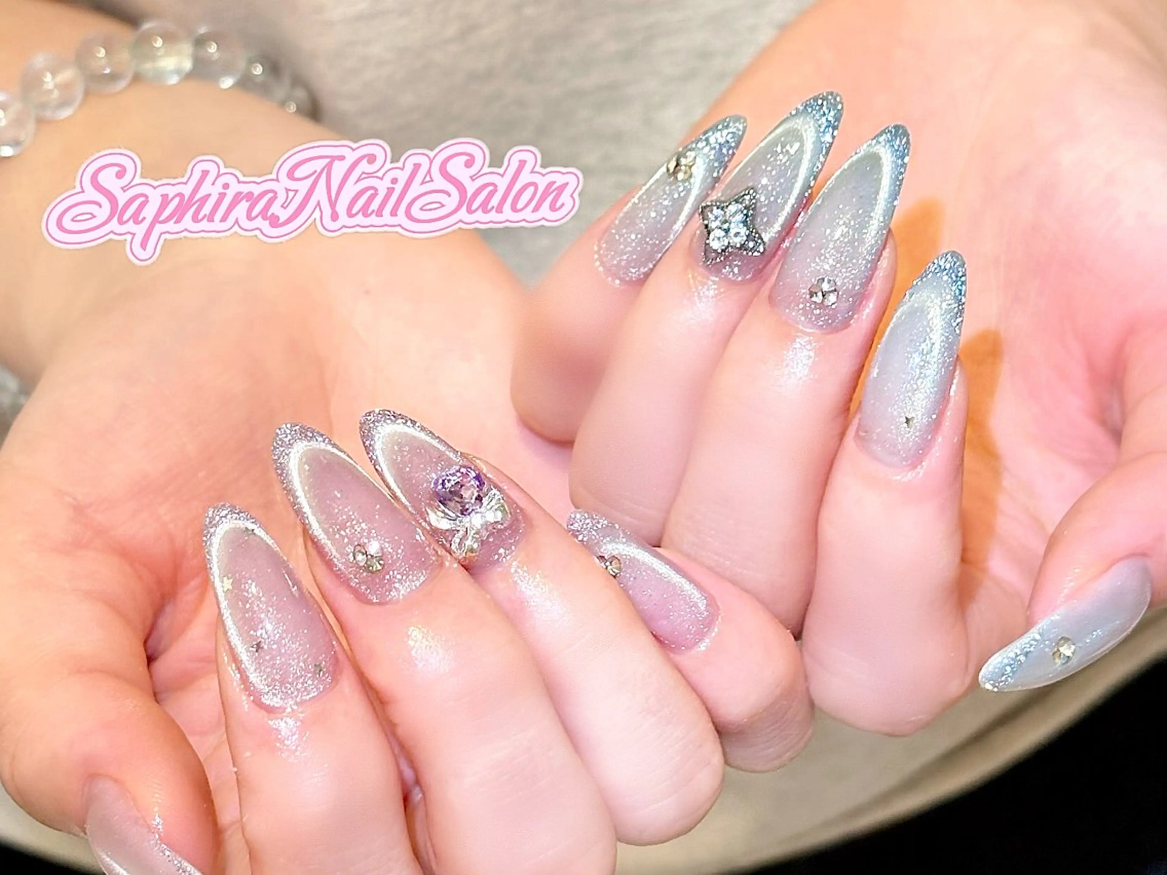 カラー ハンドネイル Saphiraネイル サロン錦糸町のネイルデザイン
