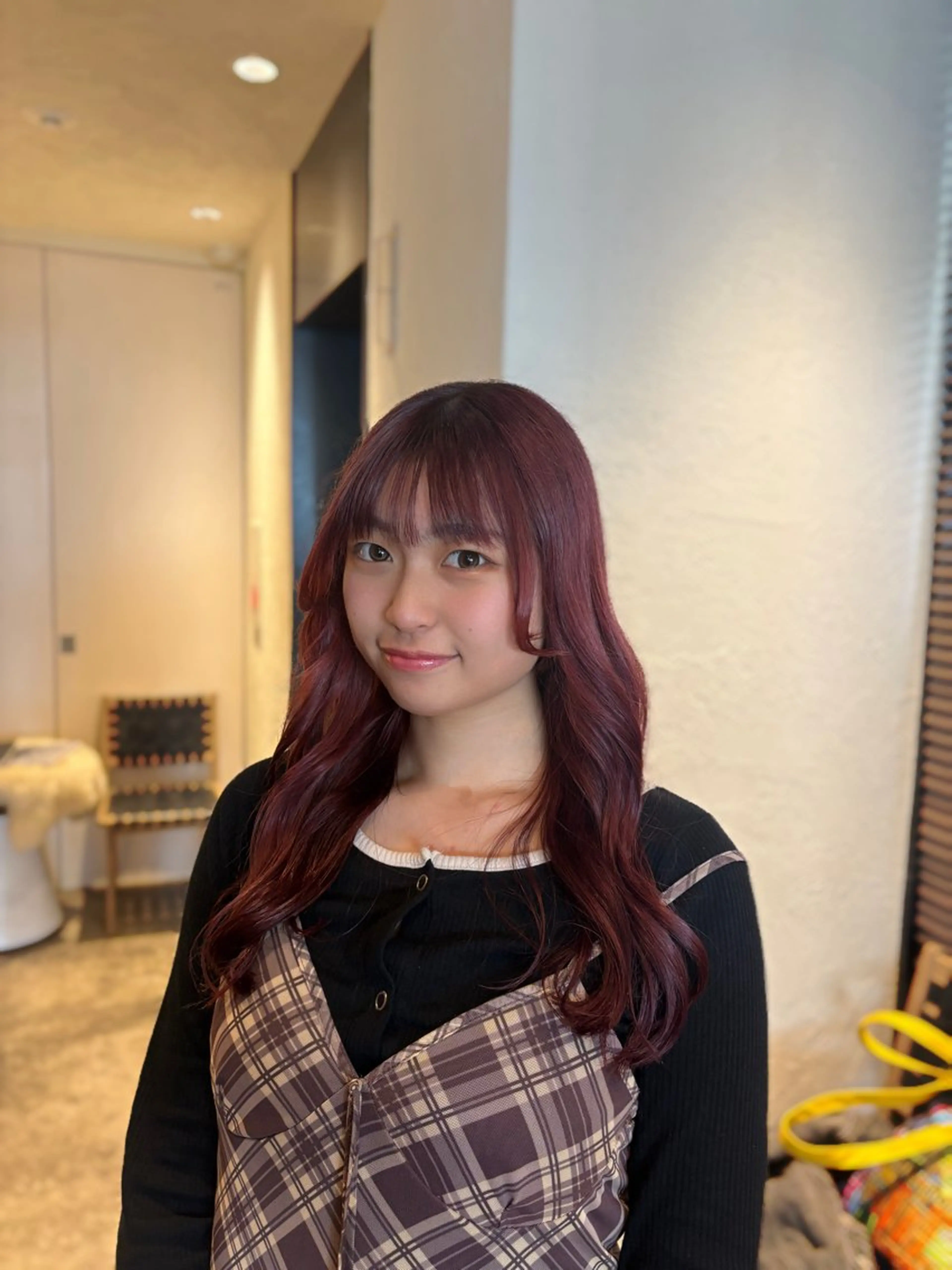ロング カラー ヘアアレンジ レッドカラー ✨渋谷美容師✂︎ 神保和佳奈のヘアスタイル
