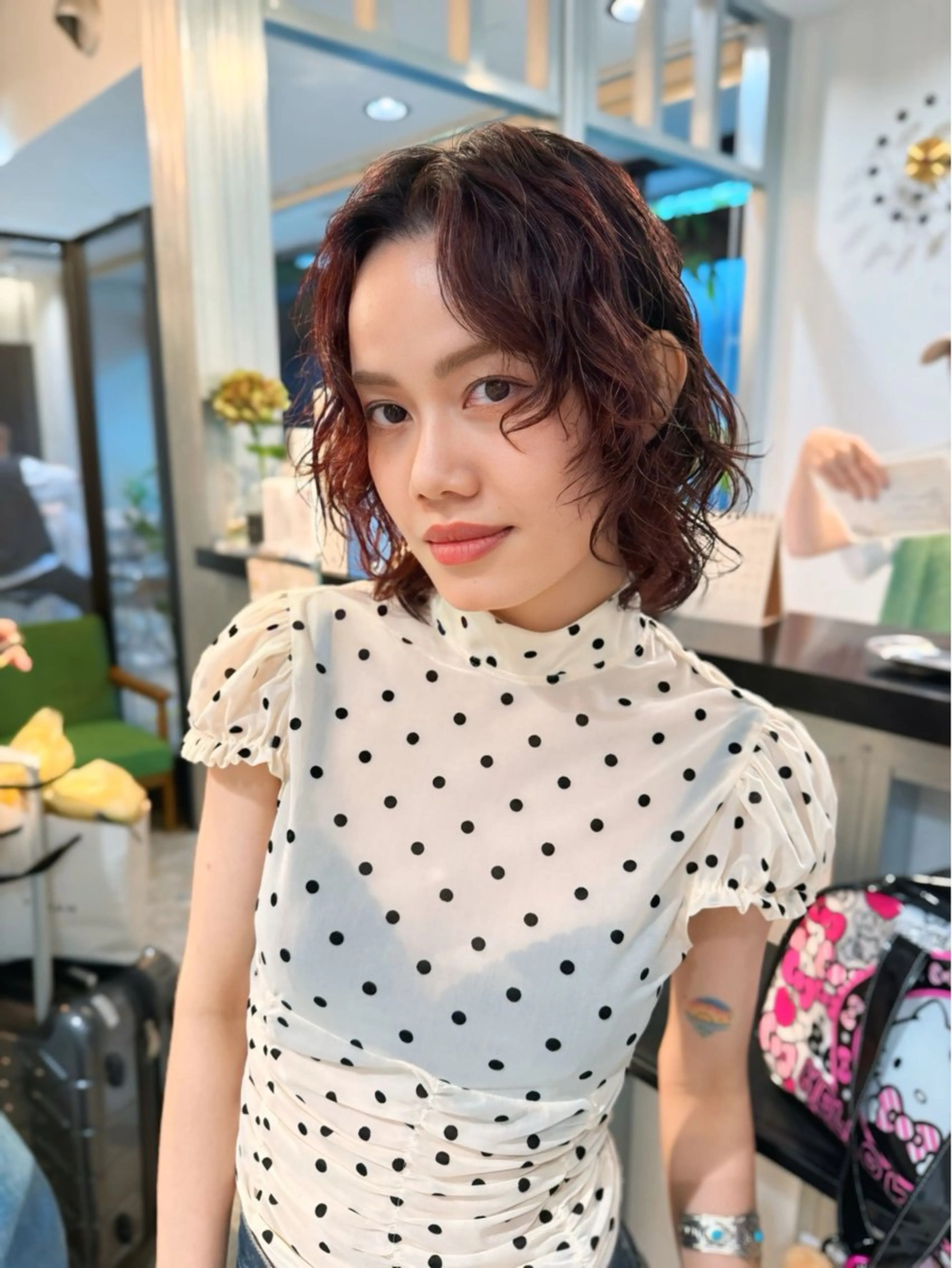 カラー パーマ ウルフ/似合わせ レイヤー/RIHOのヘアスタイル