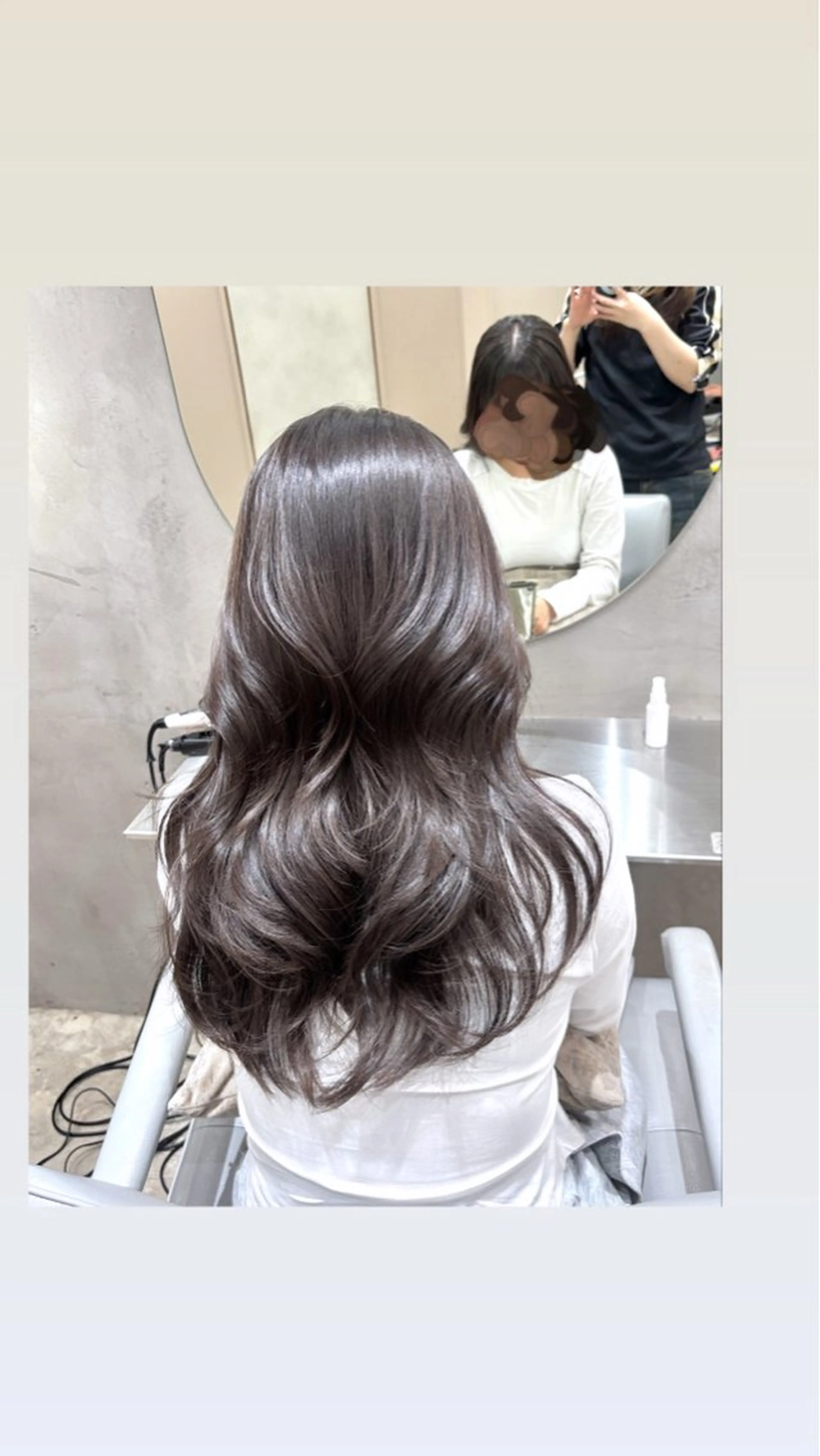 ロング ヘアカラー コトネ🫧 韓国風レイヤーカットのヘアスタイル