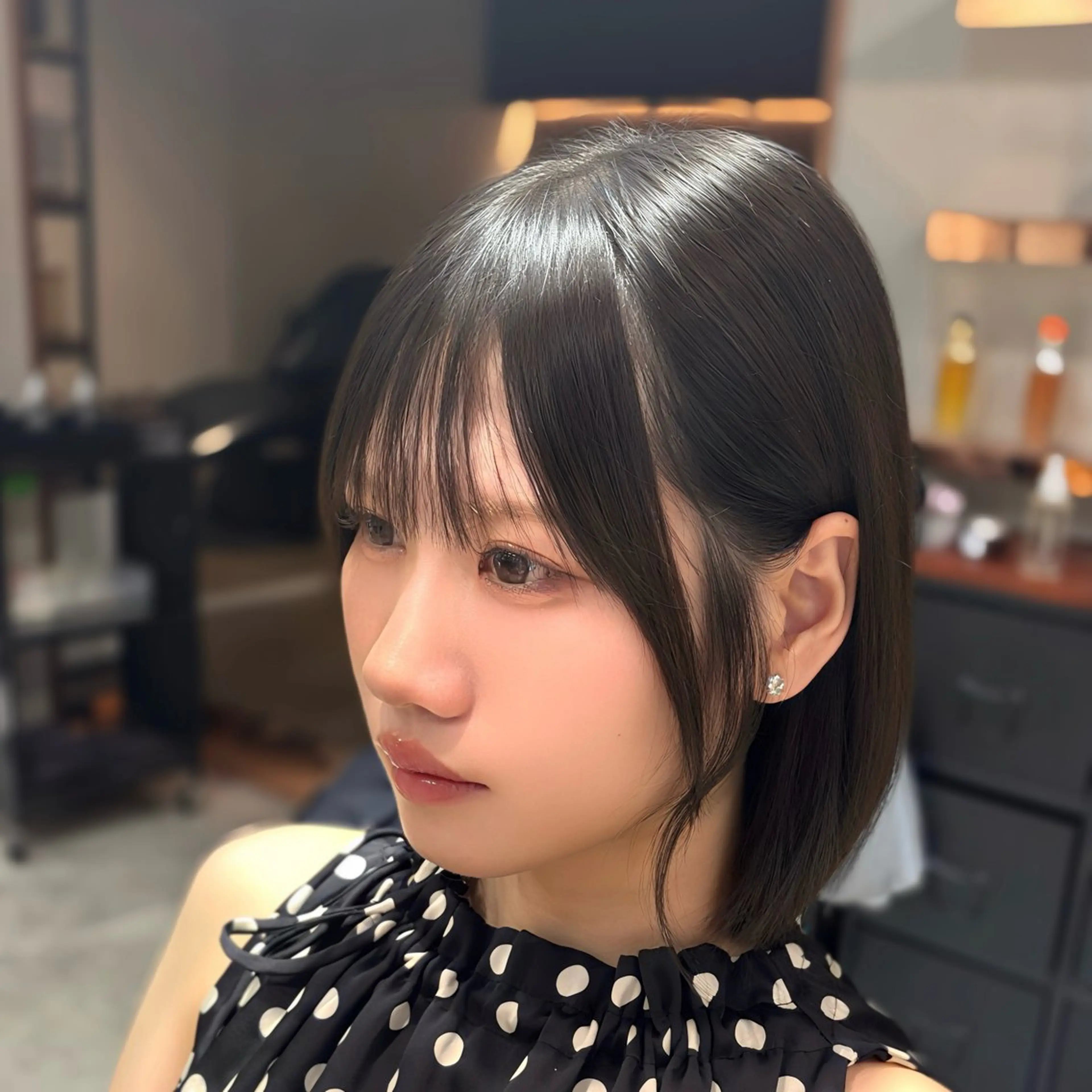 ミディアム カラー カット ヘアカラー トリートメント RYU/レイヤーカッ ト/透明感艶カラー/のヘアスタイル