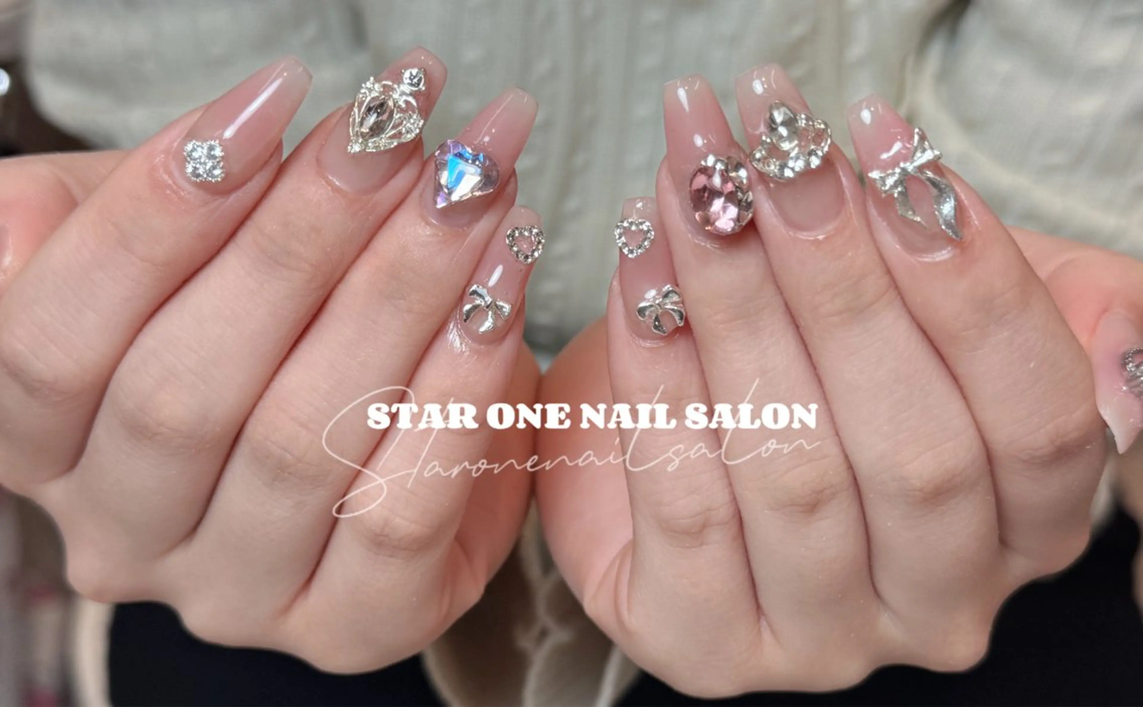 ネイル ハンドネイル 星 あみのネイルデザイン