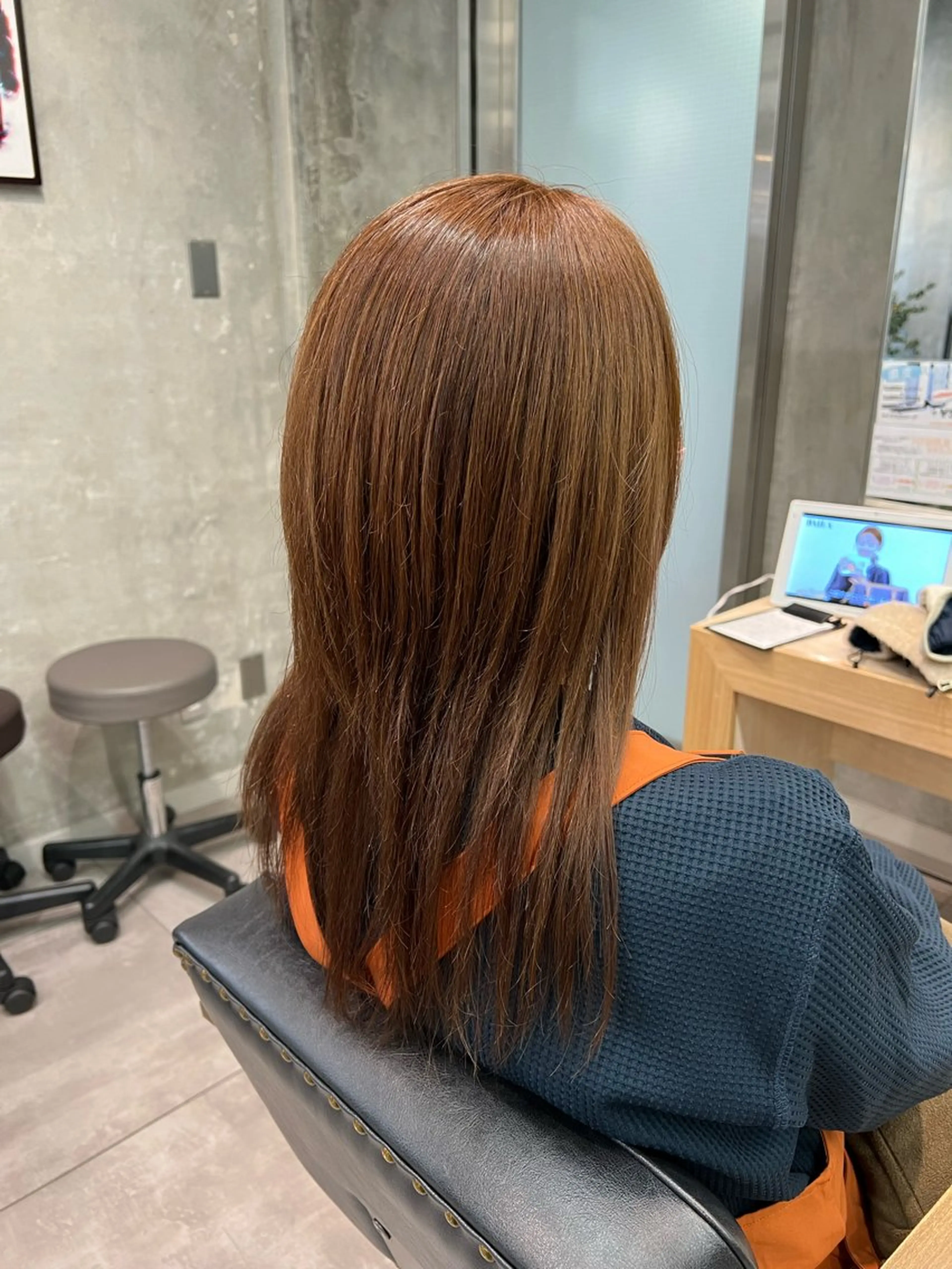 セミロング カラー カット 縮毛矯正 🌞レイヤー×カラー 前川那津美🌞のヘアスタイル