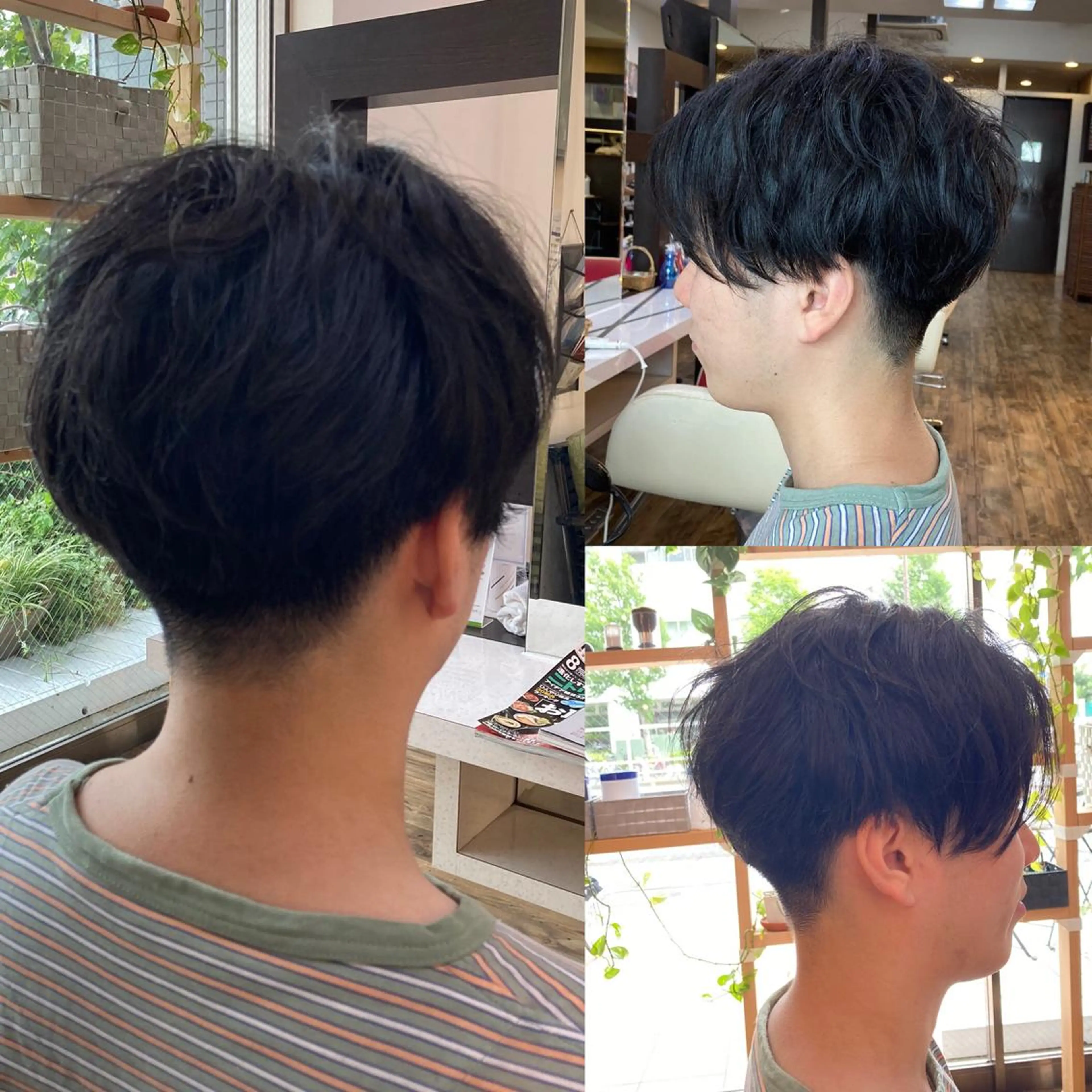 ショート メンズ センターパート カット 赤羽、髪質改善サロン 吉野リョウスケのヘアスタイル