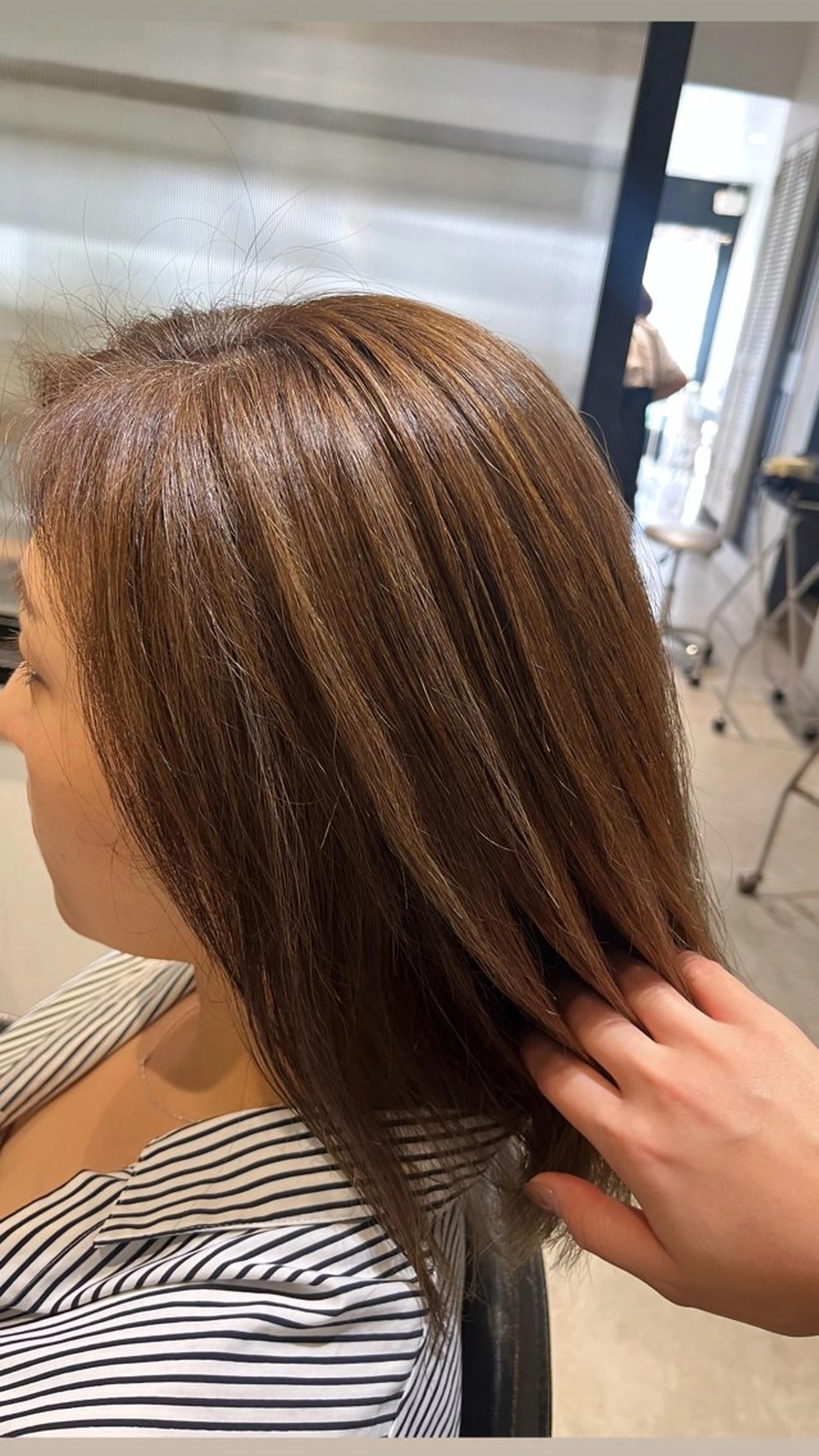 ミディアム ハイライト Cadre新小岩🫧 栗原葵のヘアスタイル