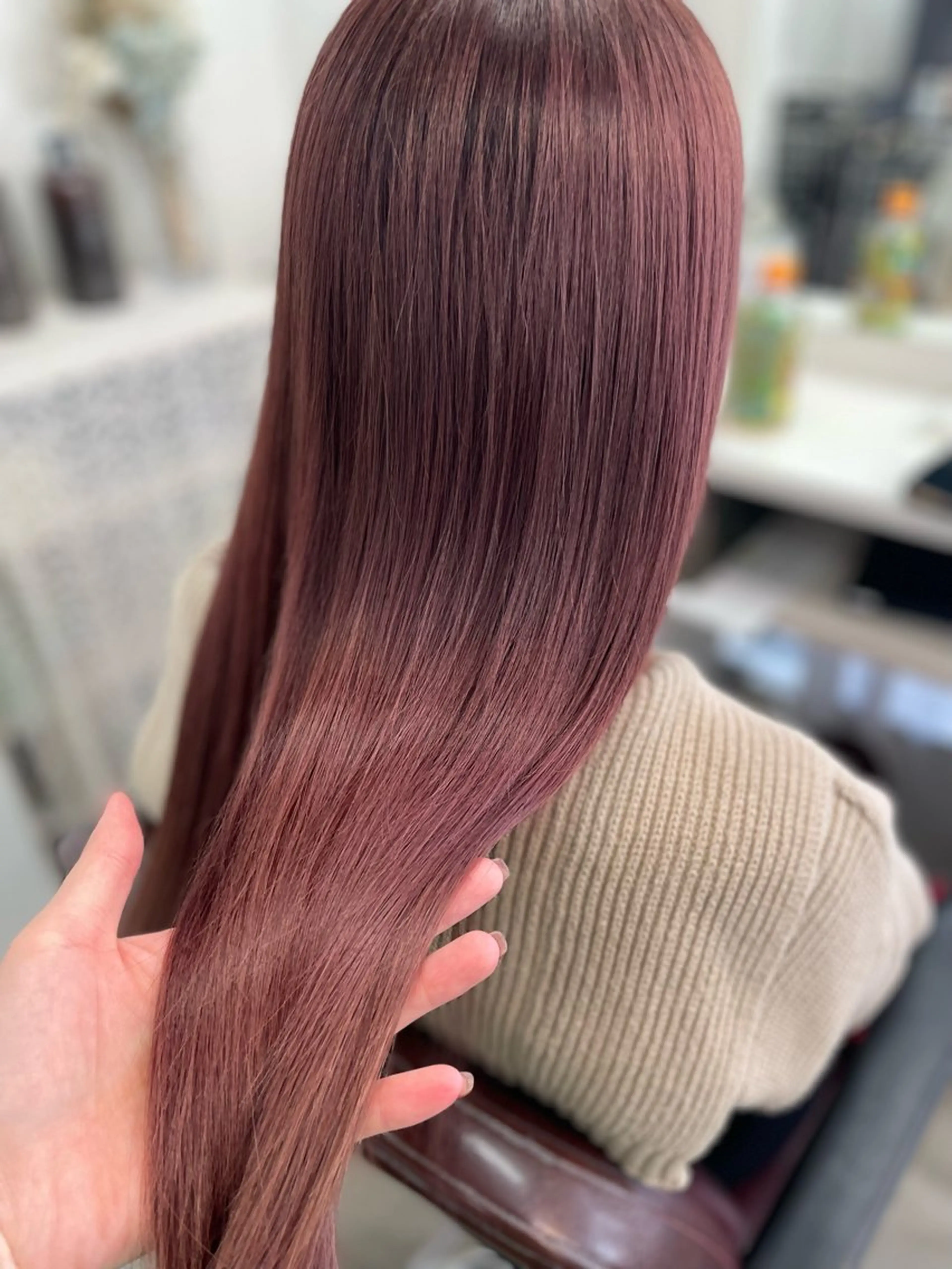 ロング カラー トリートメント ヘアカラー トリートメント 韓国ヘア🤍髪質改善 🇰🇷AKANEのヘアスタイル
