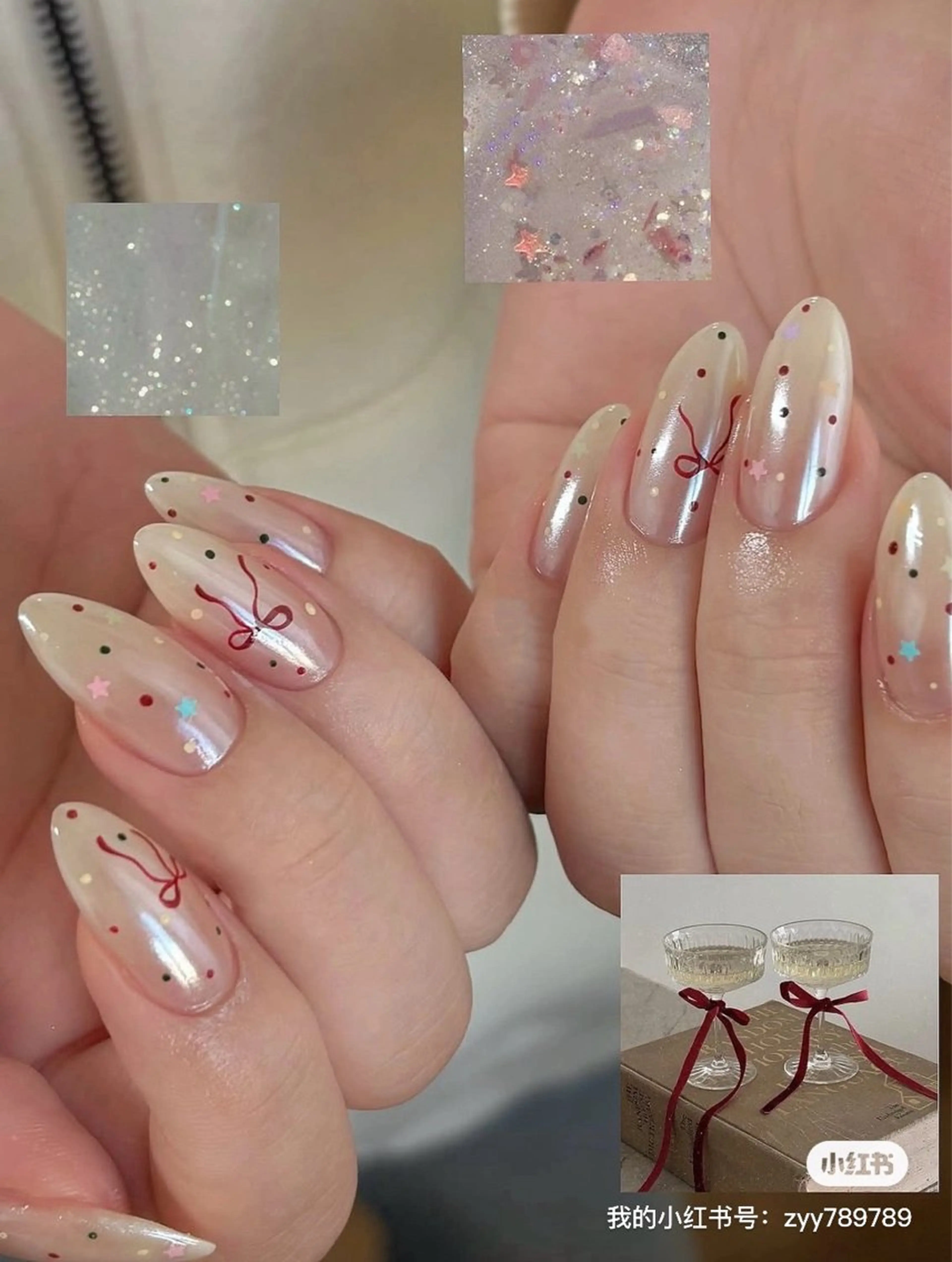 ネイル アートネイル オーロラネイル チークネイル フレンチネイル ガラスフレンチ ハンドネイル 🎀🎀YooLi Nail Salonのネイルデザイン
