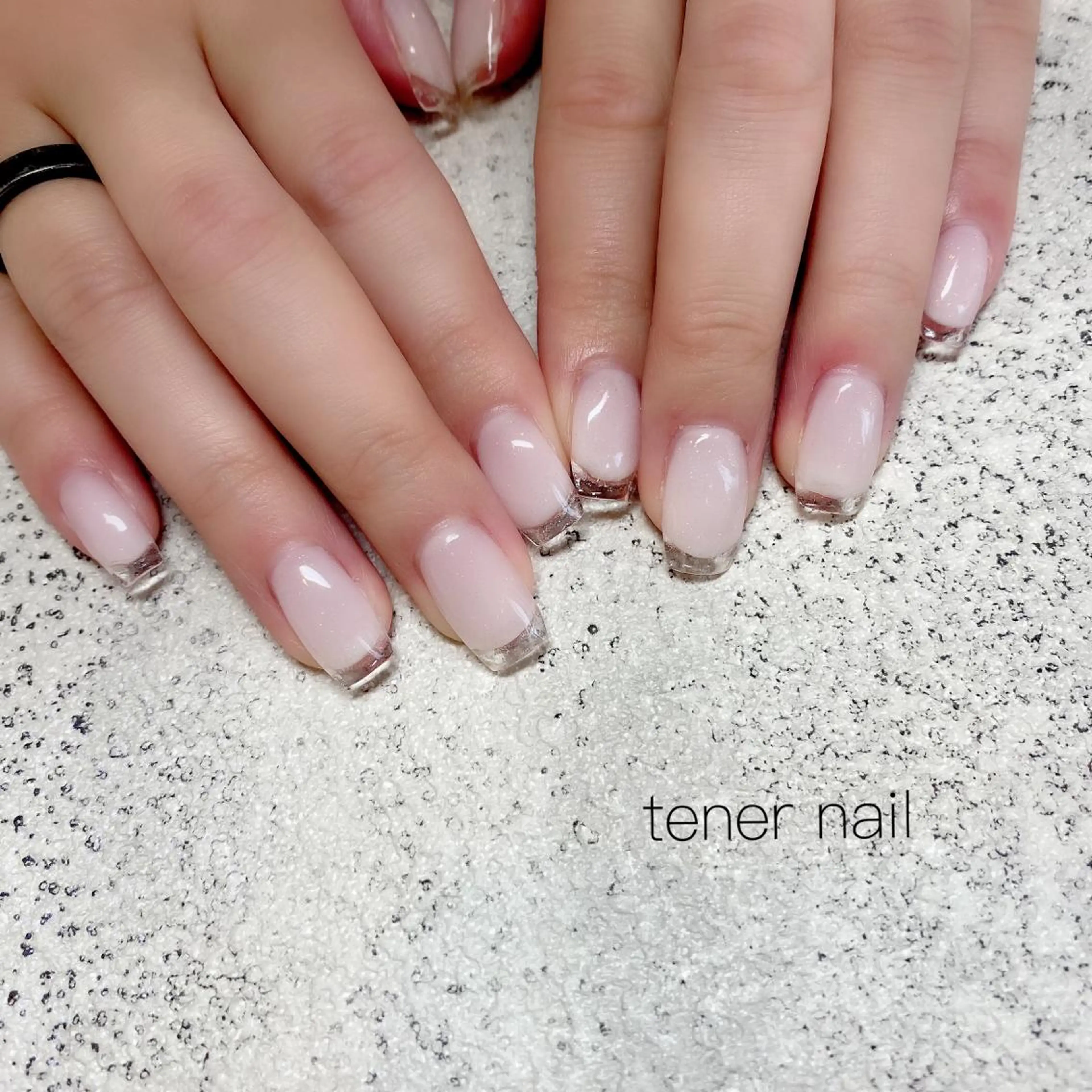 ネイル クリアネイル フレンチネイル テネルネイル tener nailのネイルデザイン