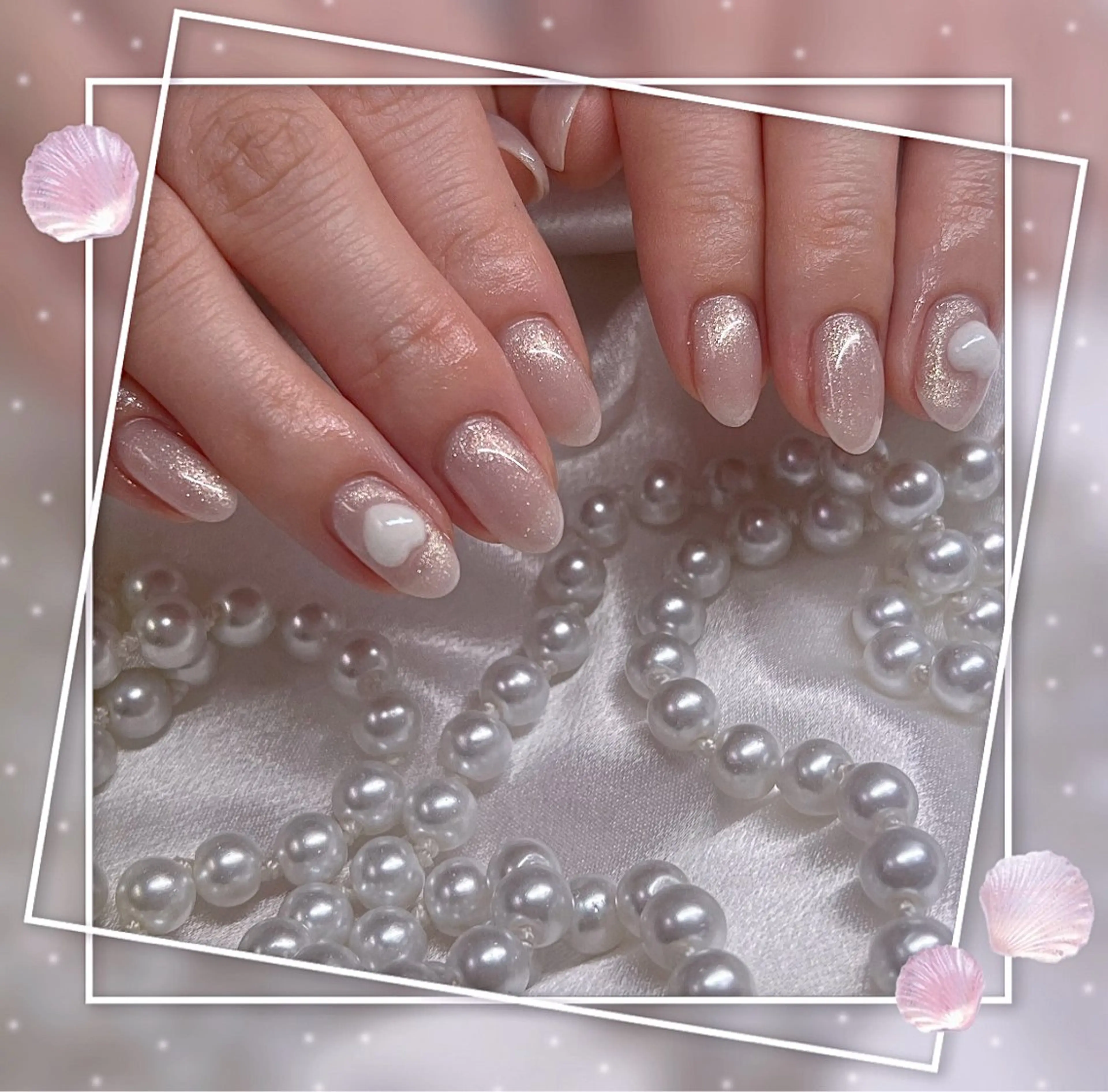 ネイル グラデーション キラキラネイル 韓国ネイル マグネットネイル ピンク Chill Nailsalonのネイルデザイン