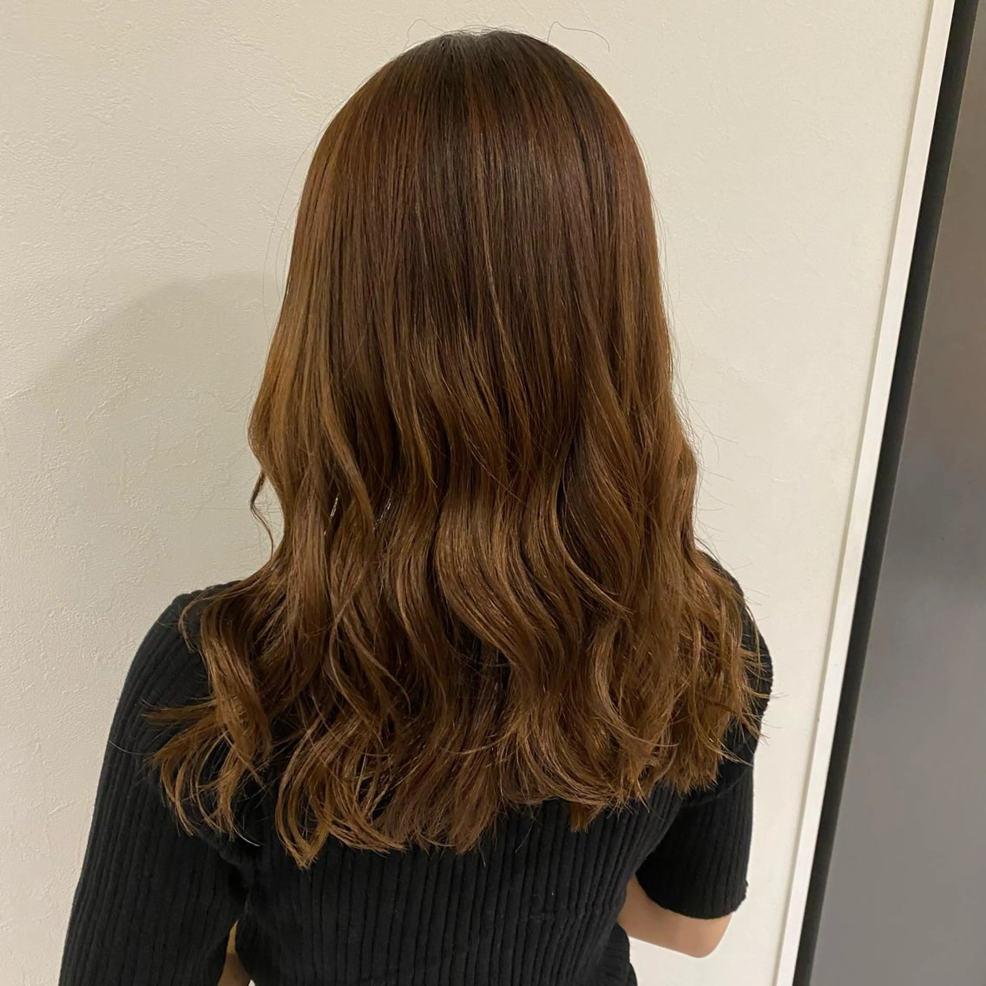 セミロング カット ヘアカラー トリートメント 髪質改善/shuki 韓国/代表取締役のヘアスタイル