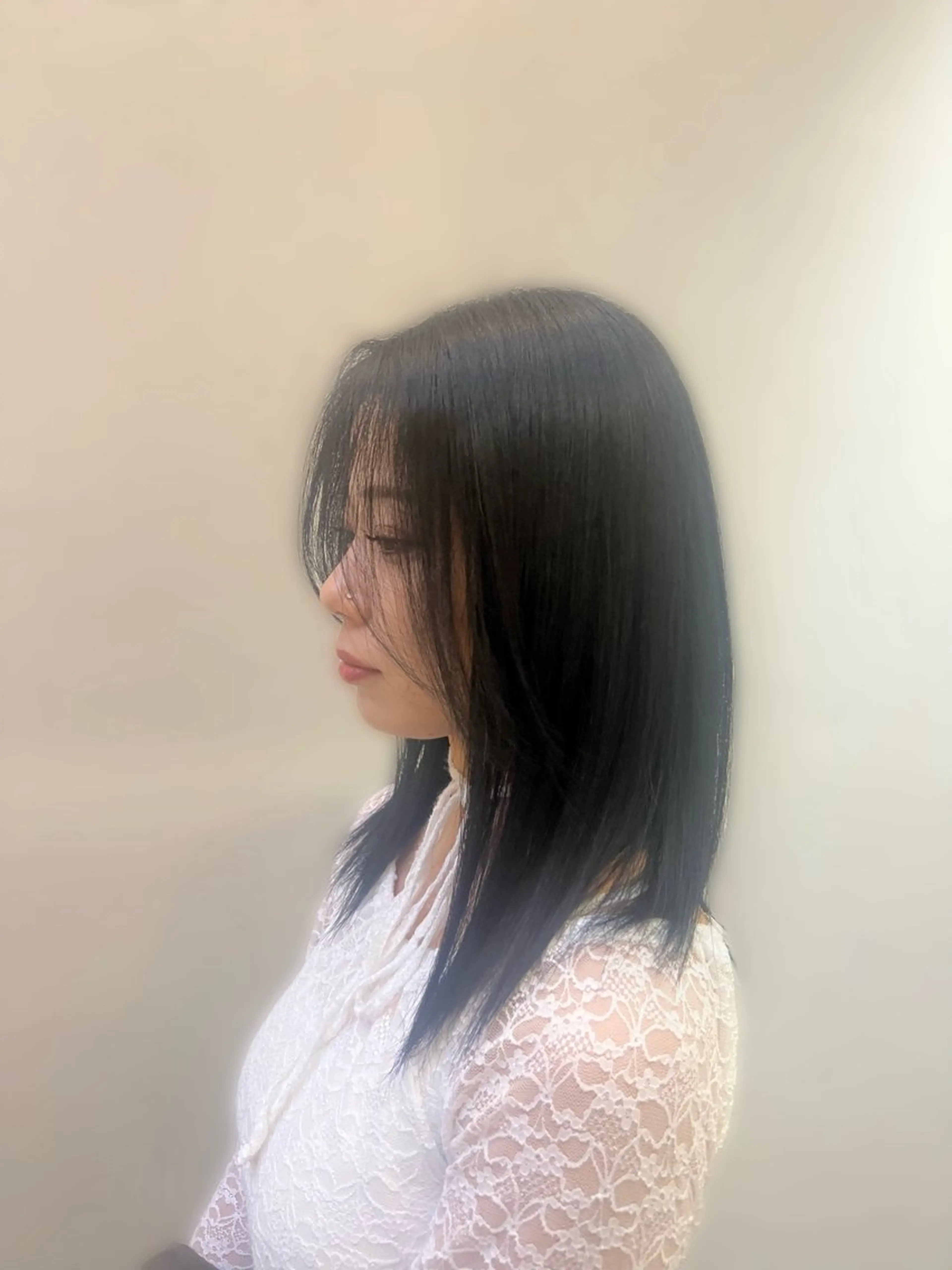 ミディアム パーマ 縮毛矯正 柴田 愛奈のヘアスタイル