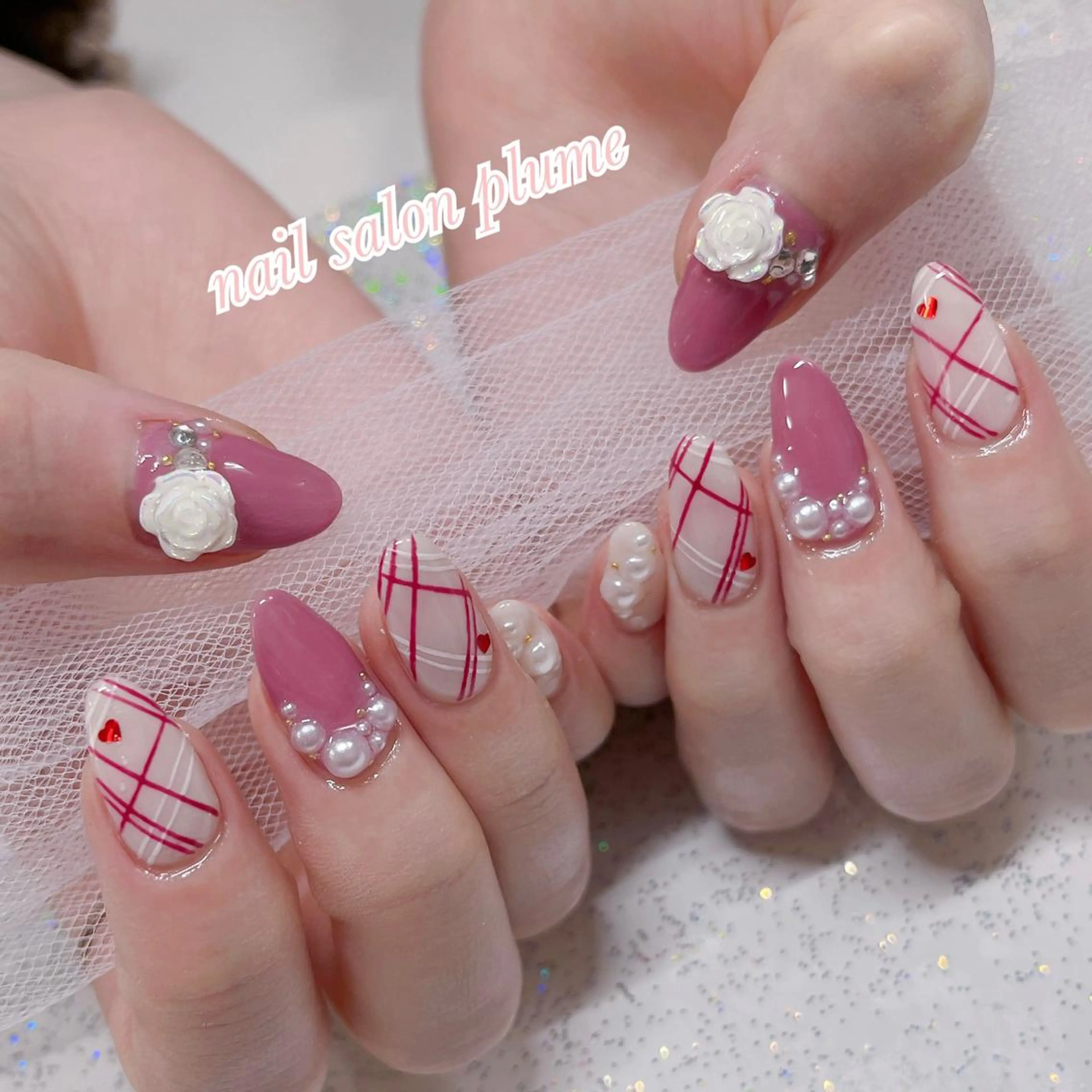 ネイル ハンドネイル plume nail ☆韓国ネイルのネイルデザイン