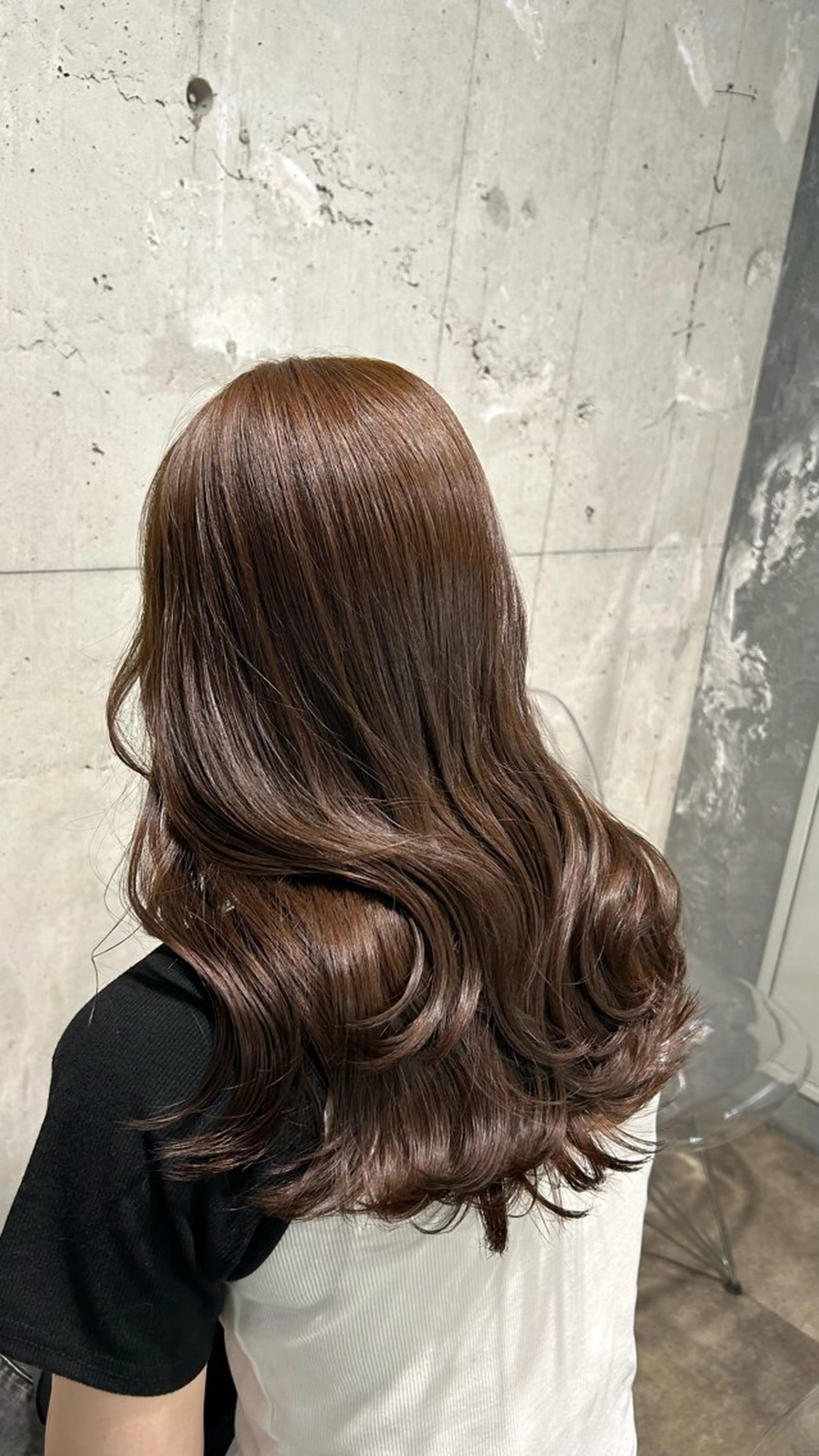 ロング カラー ヘアアレンジ ブラウンカラー 💎韓国/ レイヤー カット/ 暖色🫧のヘアスタイル