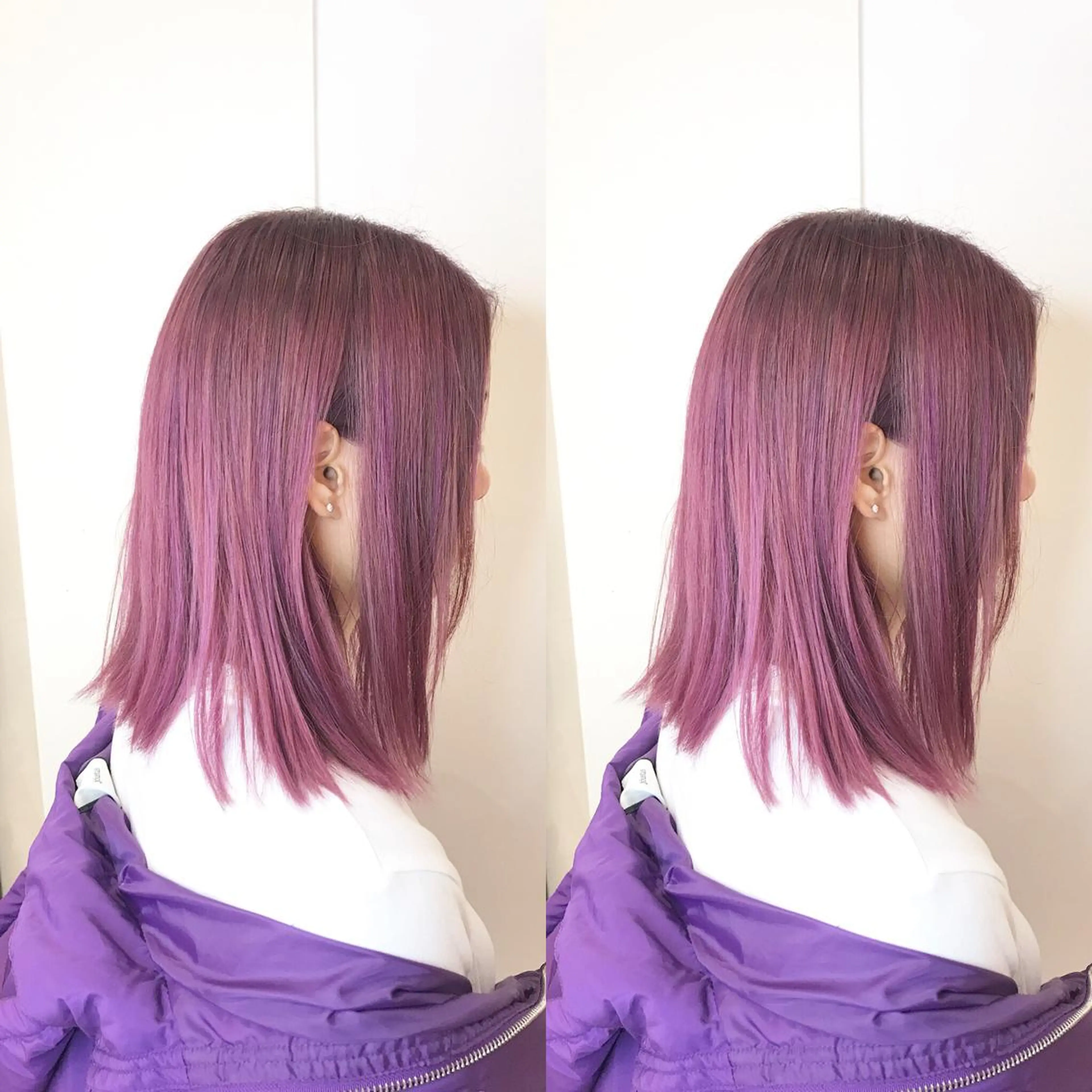 ミディアム カラー ブリーチ ケアブリーチ ラベンダーカラー ラベンダーピンク ピンクカラー カット ヘアカラー トリートメント インナーエクステ渋谷 🦋KAJIのヘアスタイル