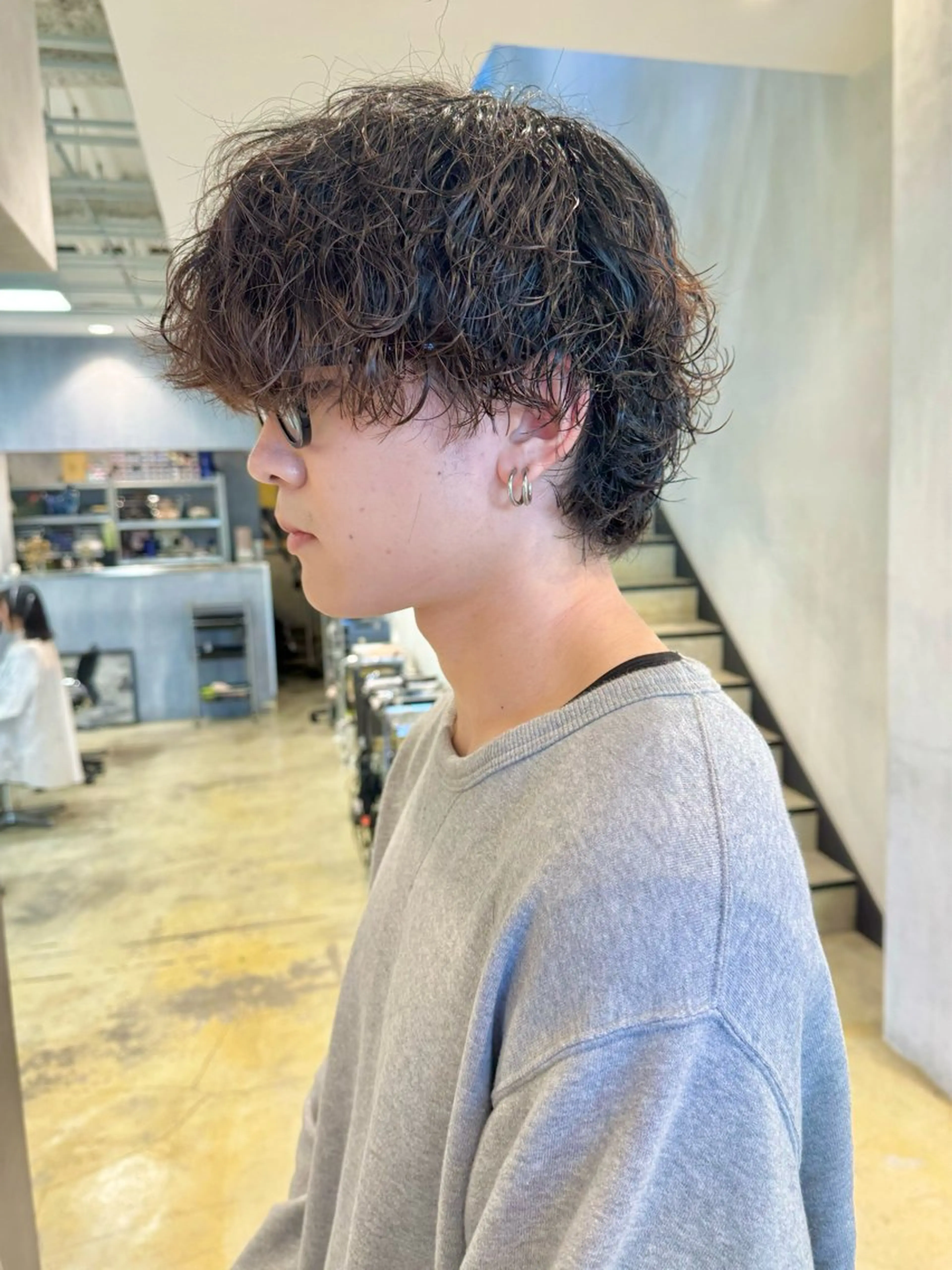 パーマ メンズ メンズパーマ カット パーマ メンズパーマ/フェ ザーパーマ/古川晴輝のヘアスタイル