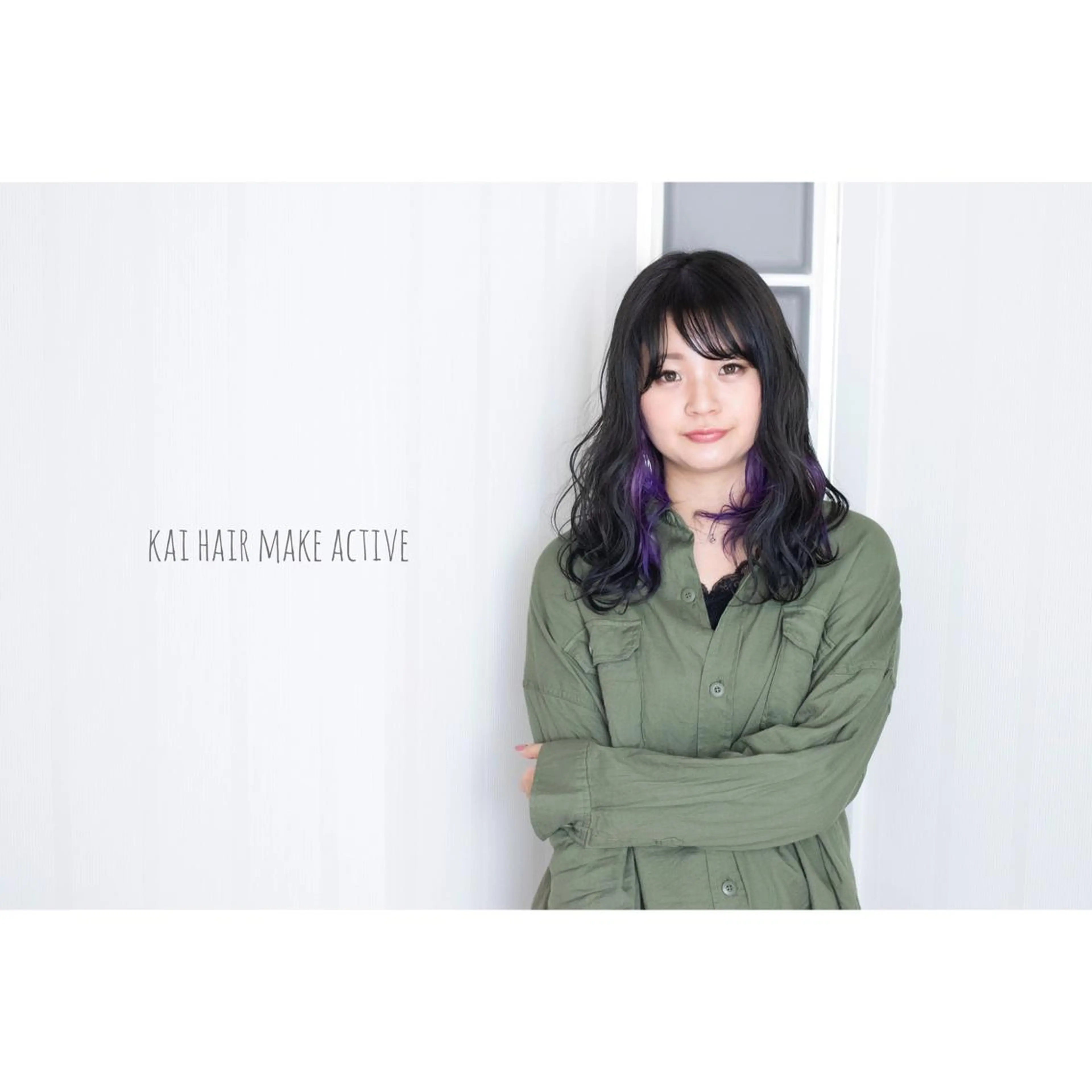 セミロング カラー インナーカラー ヘアカラー トリートメント 坂東 秀幸のヘアスタイル