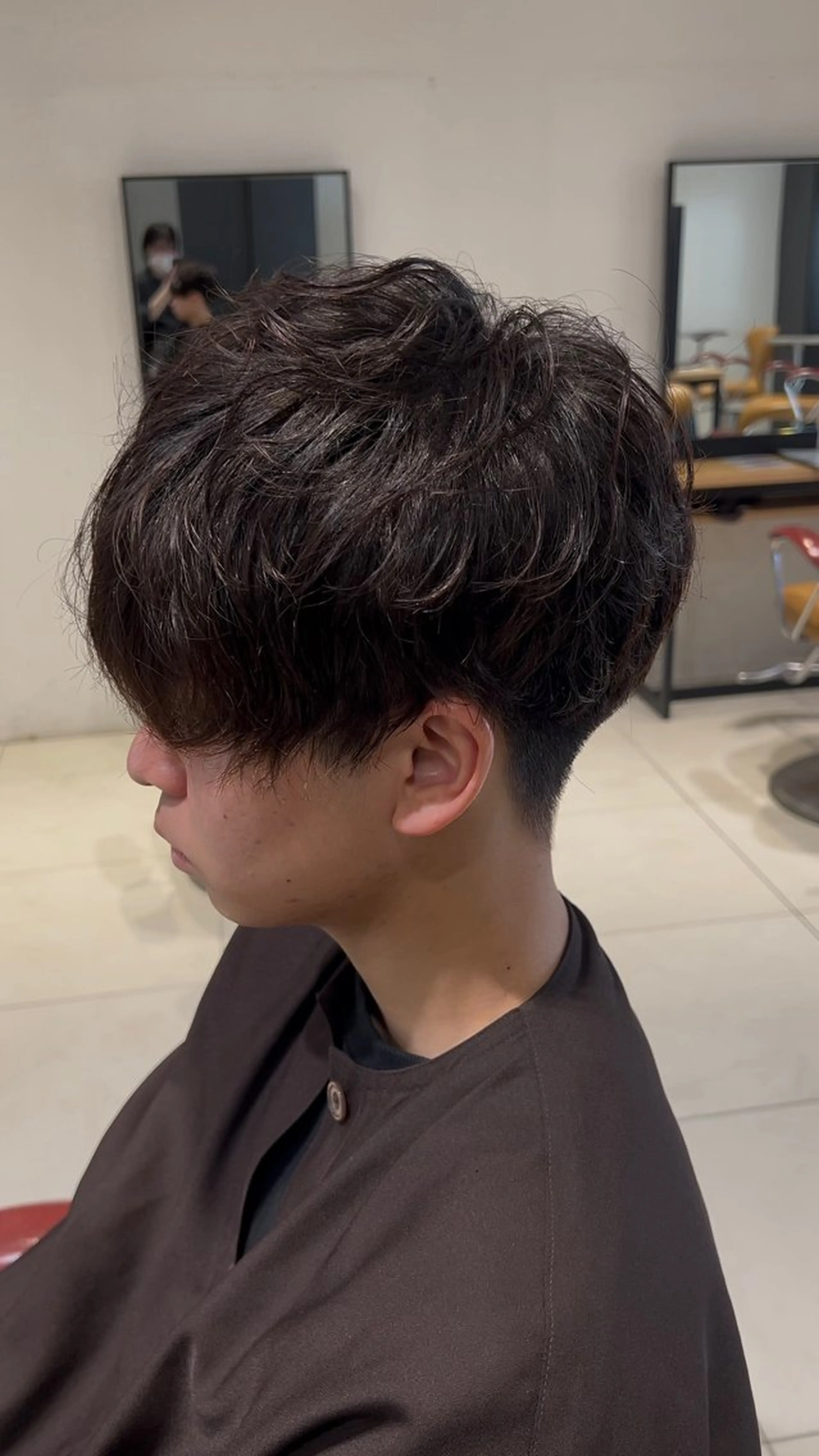 ショート パーマ メンズ カット パーマ EARTH AOBADAIのヘアスタイル