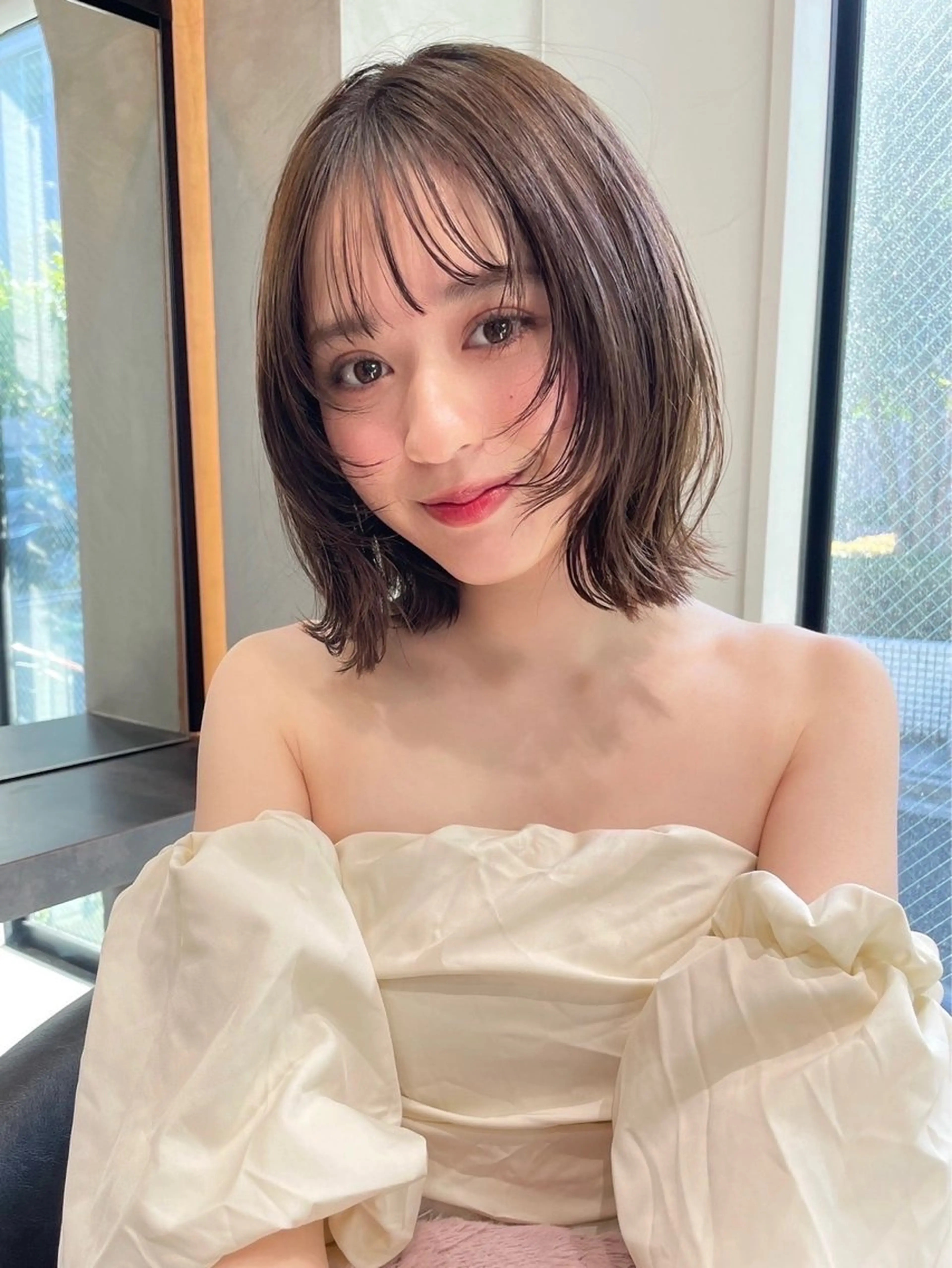 ミディアム ♥️ブリーチなしW/ カラー/優希/大宮のヘアスタイル