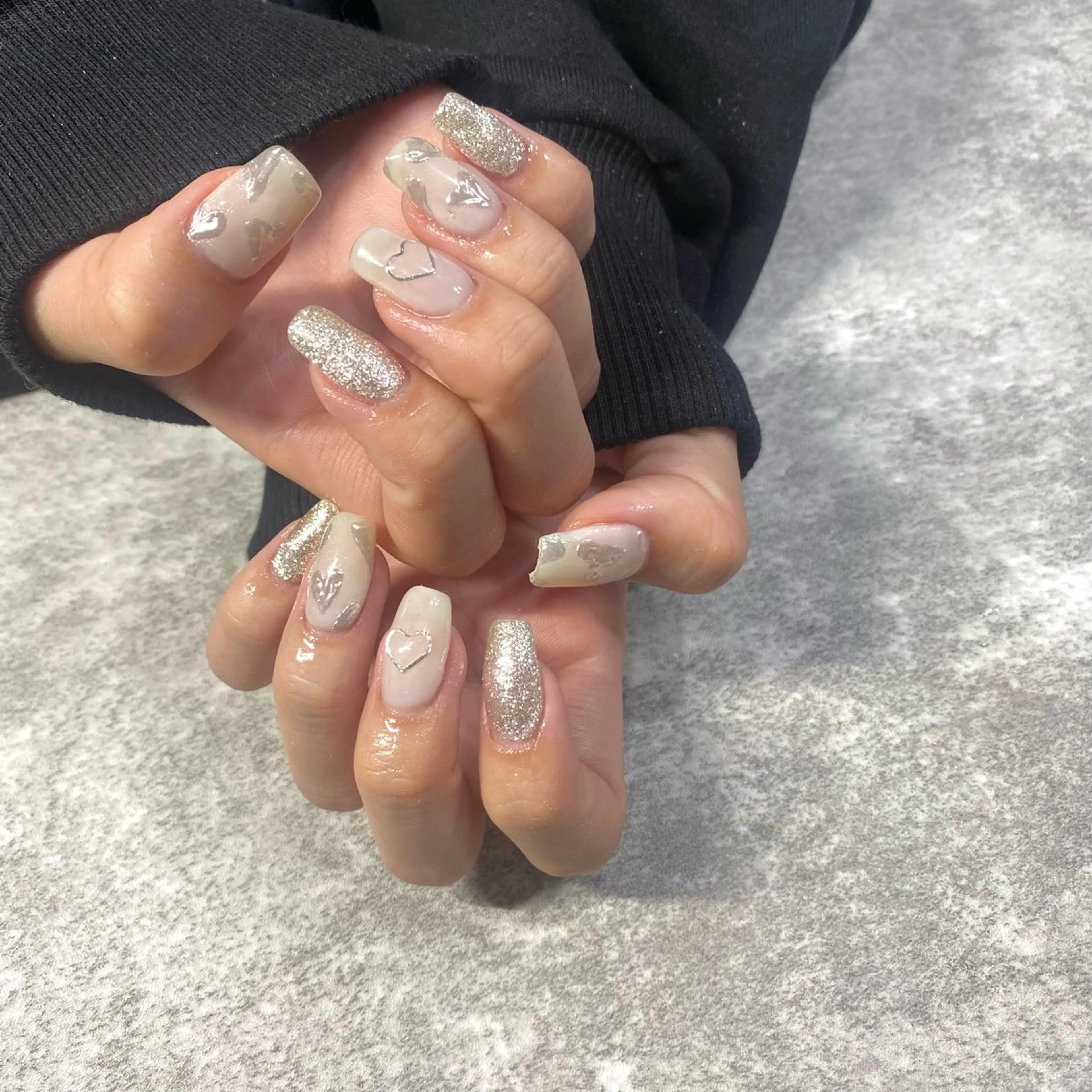 ネイル ハート ハンドネイル ★Rinail... .のネイルデザイン