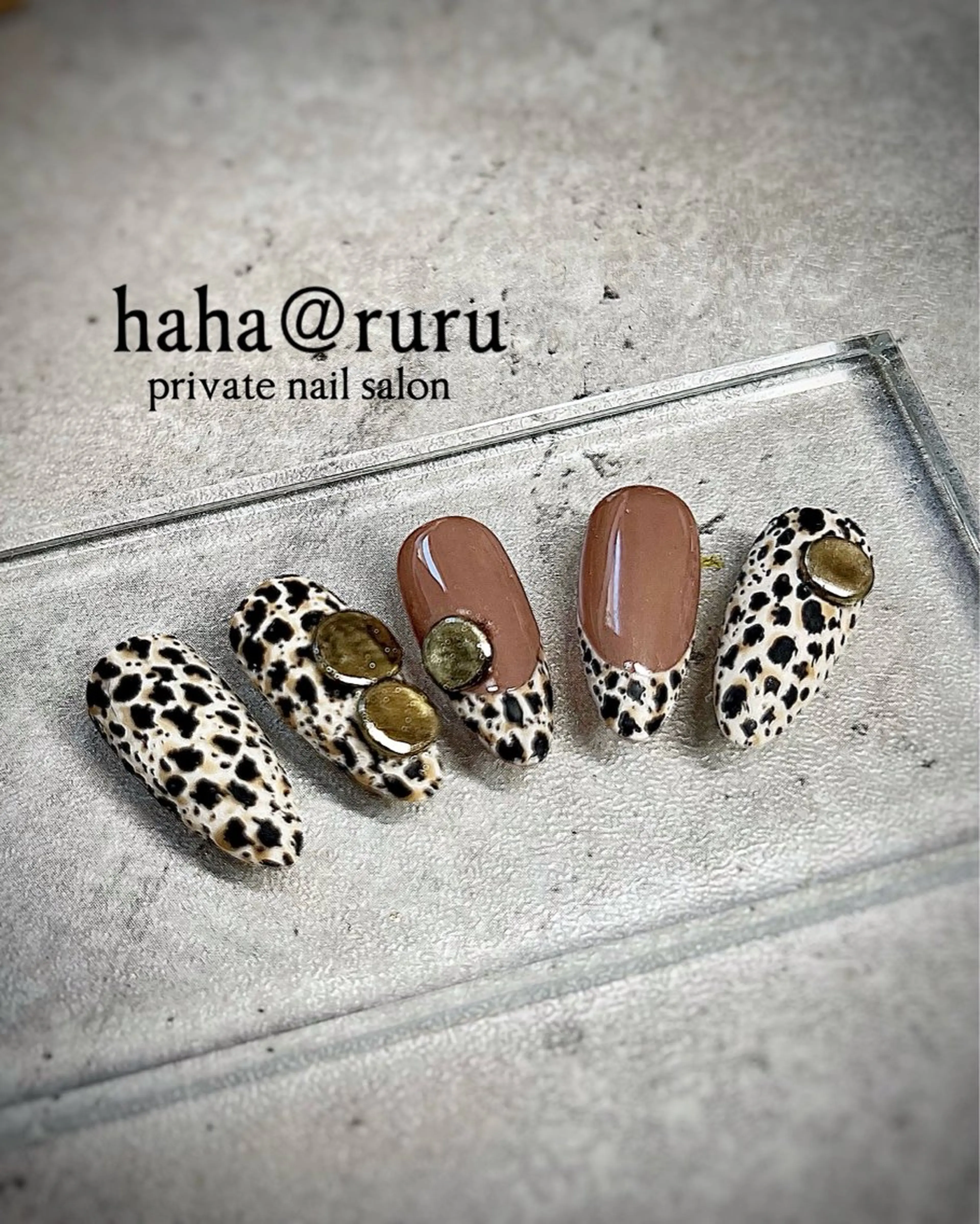 ネイル アニマル柄 haha@ ruruのネイルデザイン