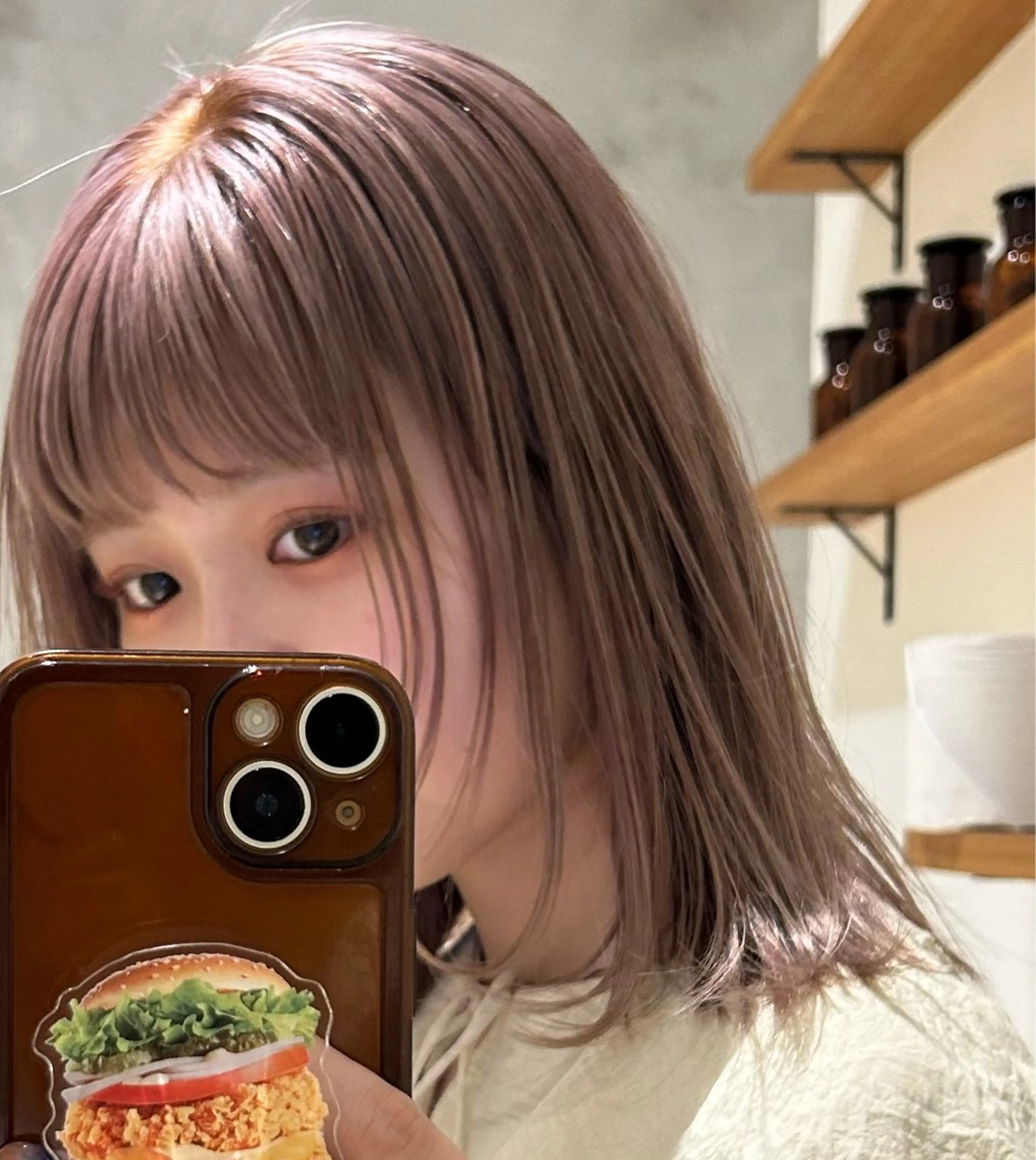 ミディアム カラー じゅわっと暖色カラー 🍊Moemiのヘアスタイル