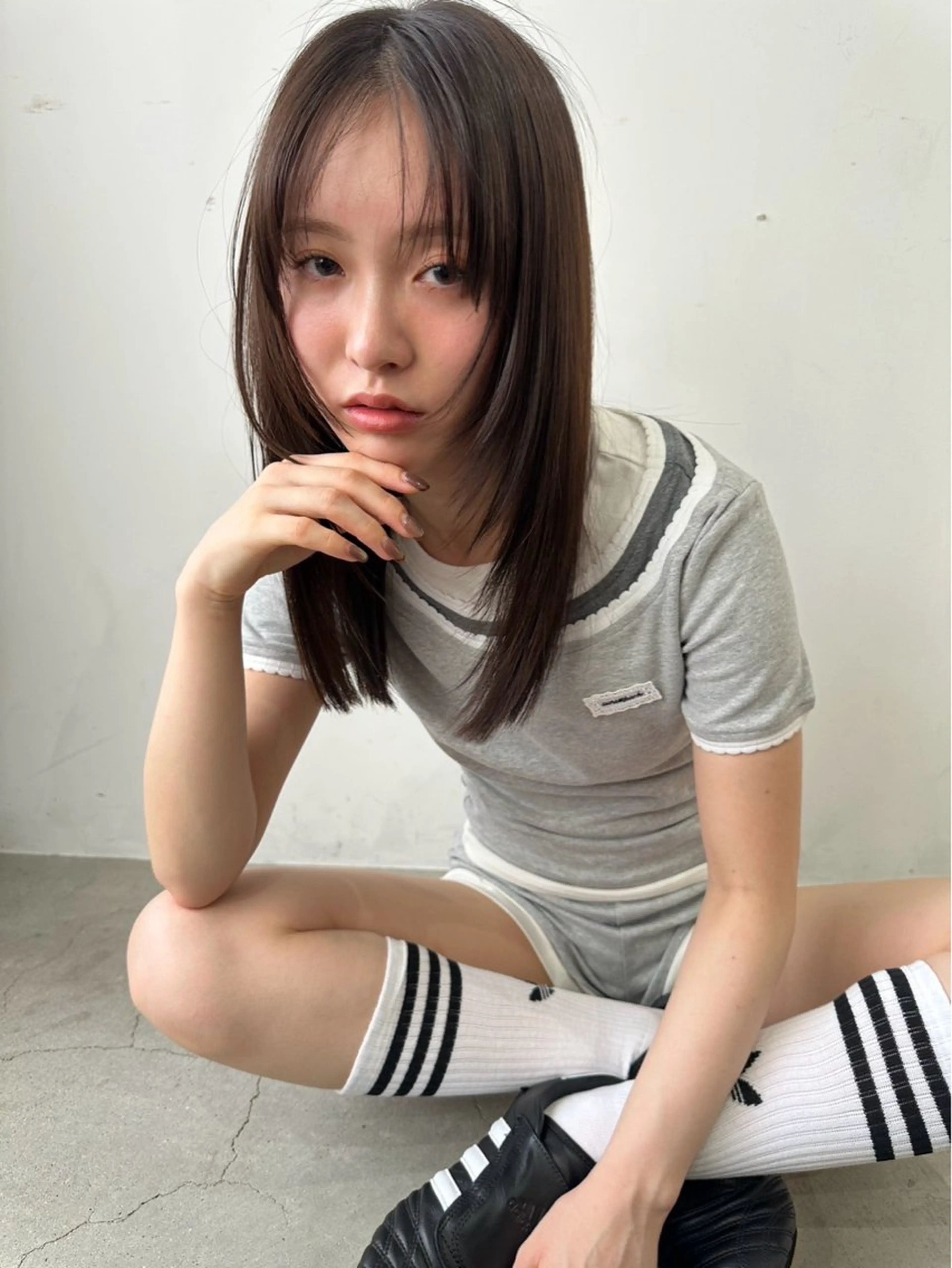 セミロング 米川 沙妃のヘアスタイル