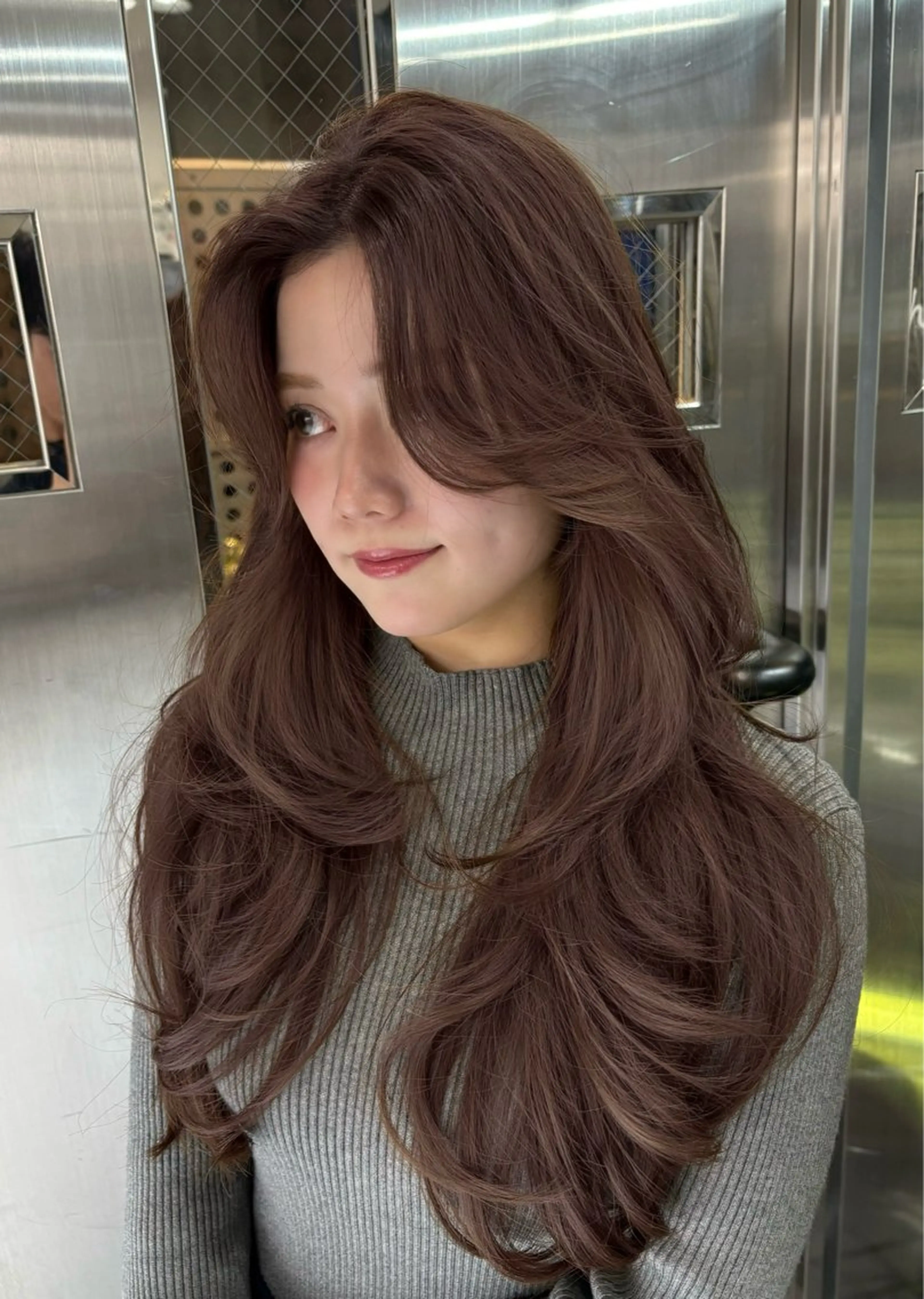 ロング カラー Ardore 韓国風カラー大阪のヘアスタイル