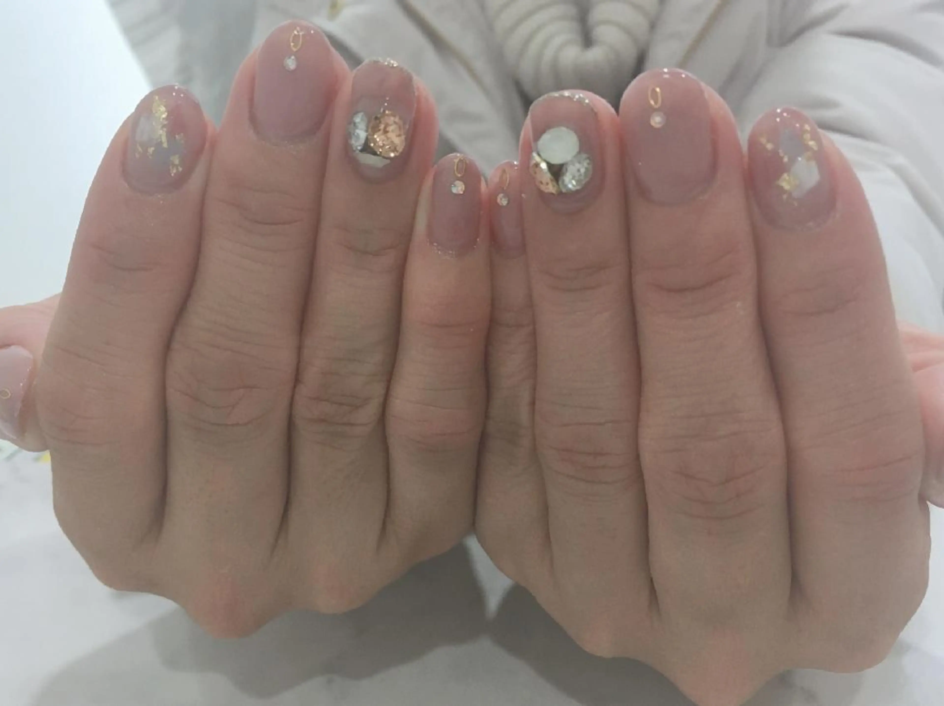 ネイル フラワーネイル ピンク ピンクベージュ HIRATA RIEのネイルデザイン