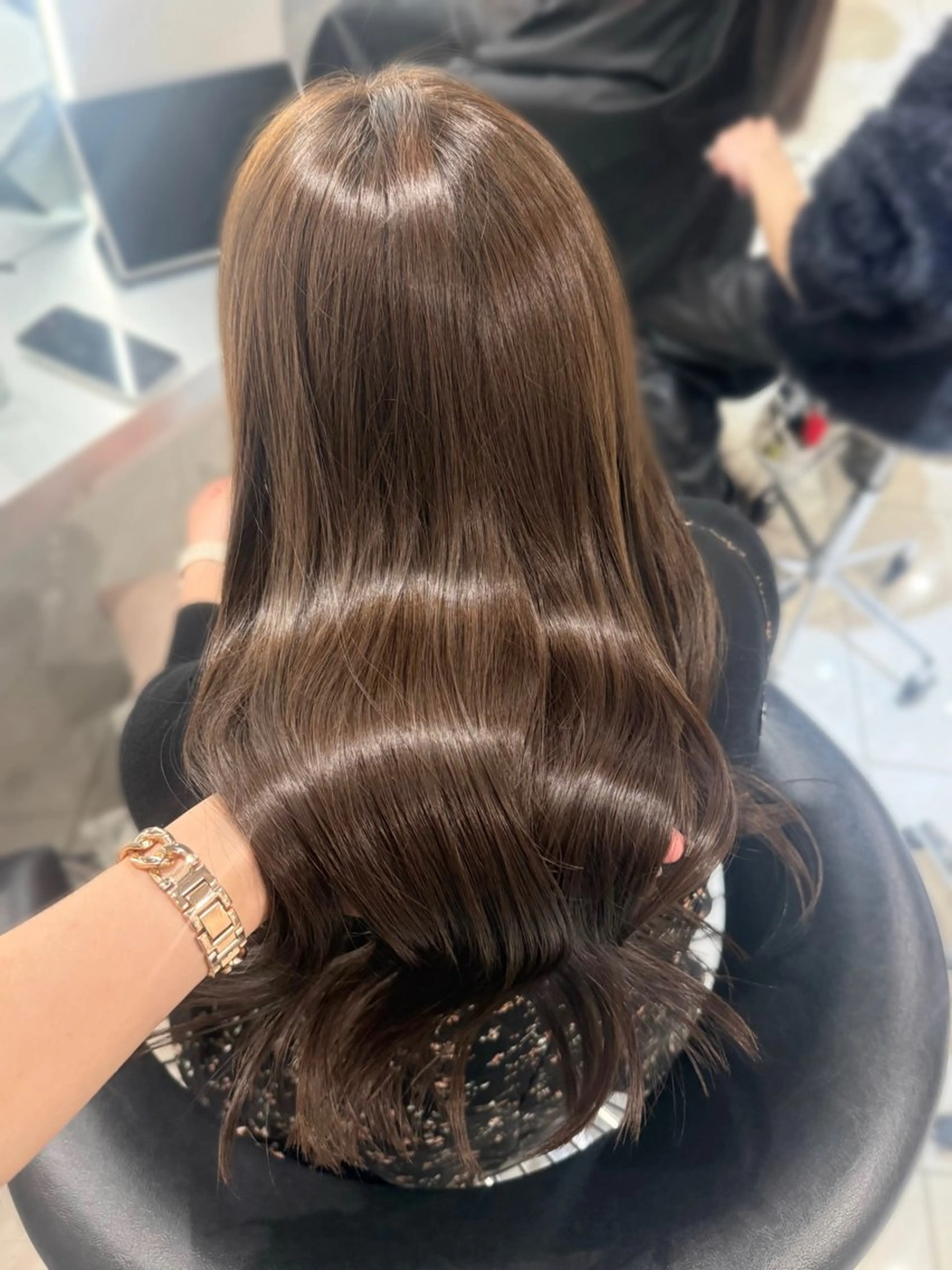 ロング カラー アッシュ ベージュカラー ケアカラー 髪質改善 トリートメント ヘアカラー トリートメント 韓国ヘア×艶髪🎀 池袋/Rina🩶のヘアスタイル