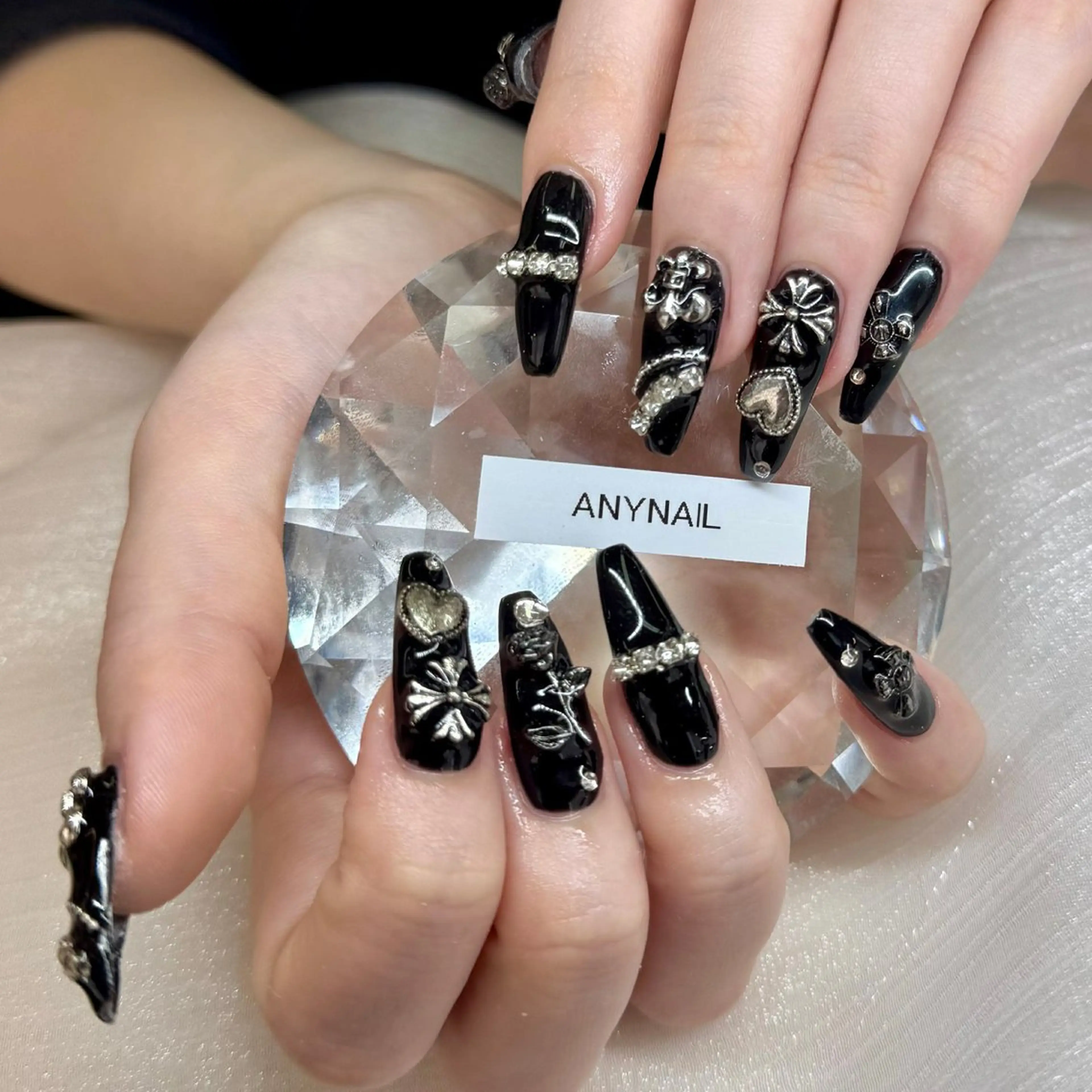 ネイル チークネイル 長さ出し フレンチネイル ジェルネイル 韓国ネイル ハンドネイル Any nail新大久保店のネイルデザイン