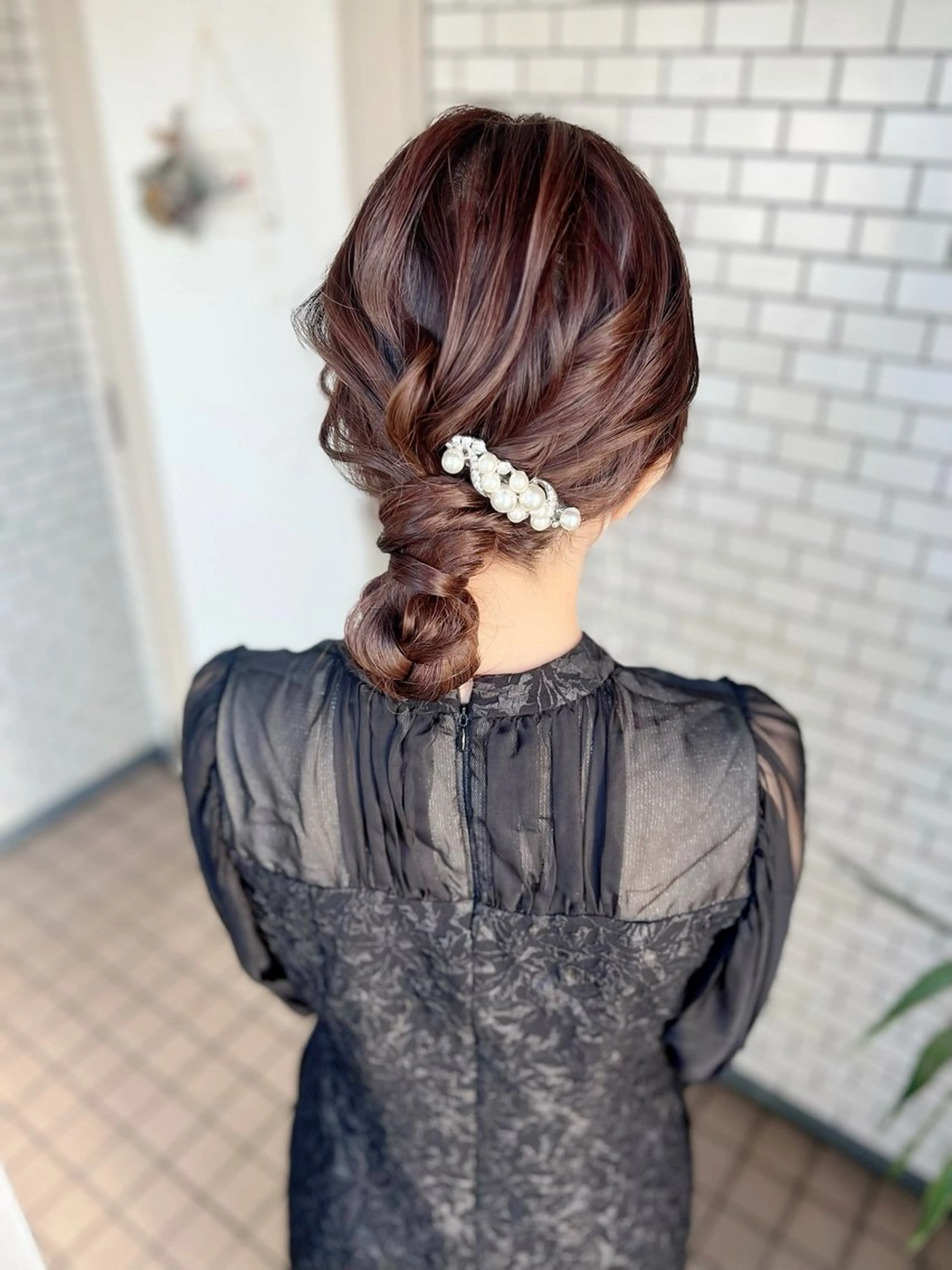 ヘアアレンジ ローシニヨン ヘアセット 大人可愛いヘアメイク 💋🧚‍♀️しずかのヘアスタイル