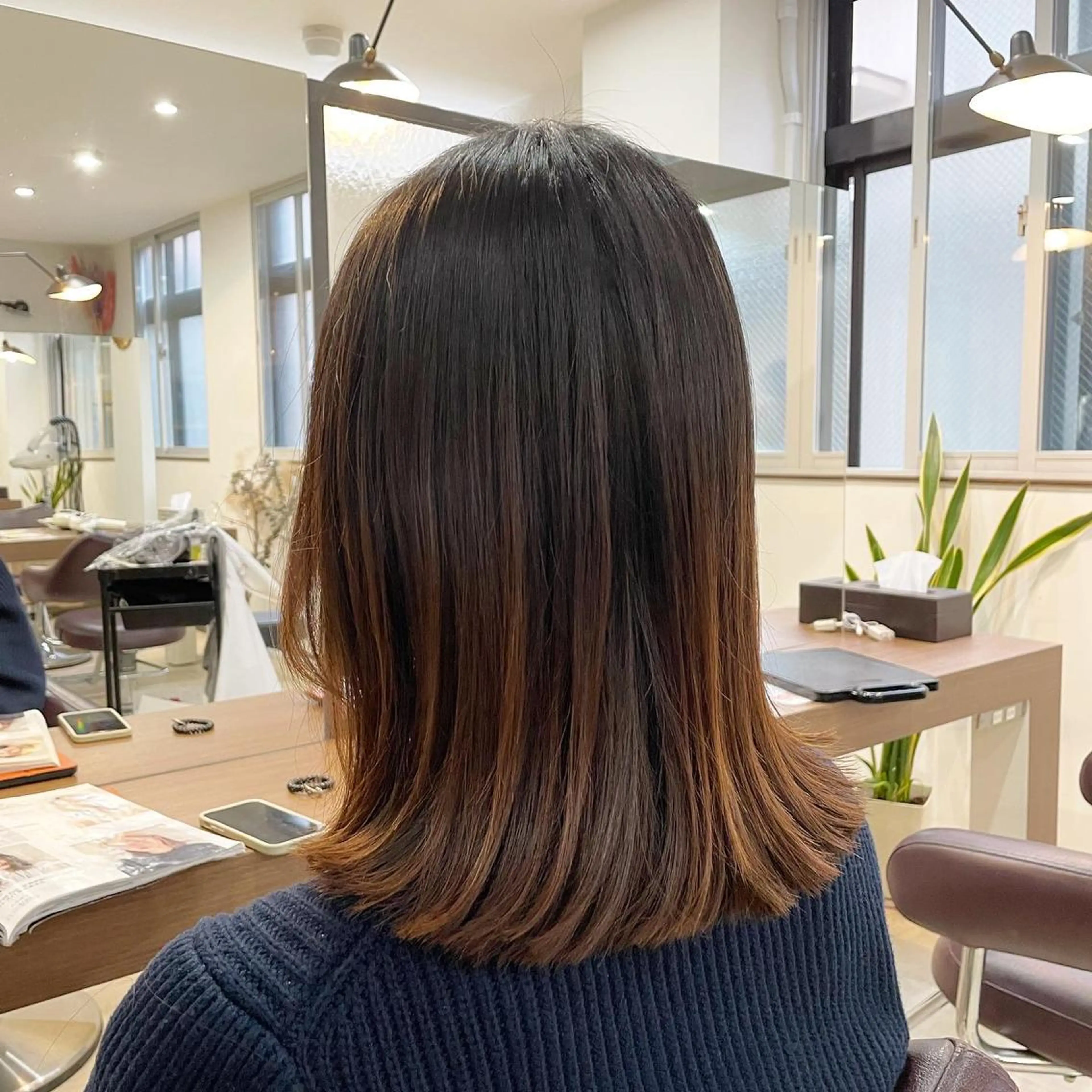 ミディアム 外ハネヘア SOL .✂︎ 松永李帆のヘアスタイル