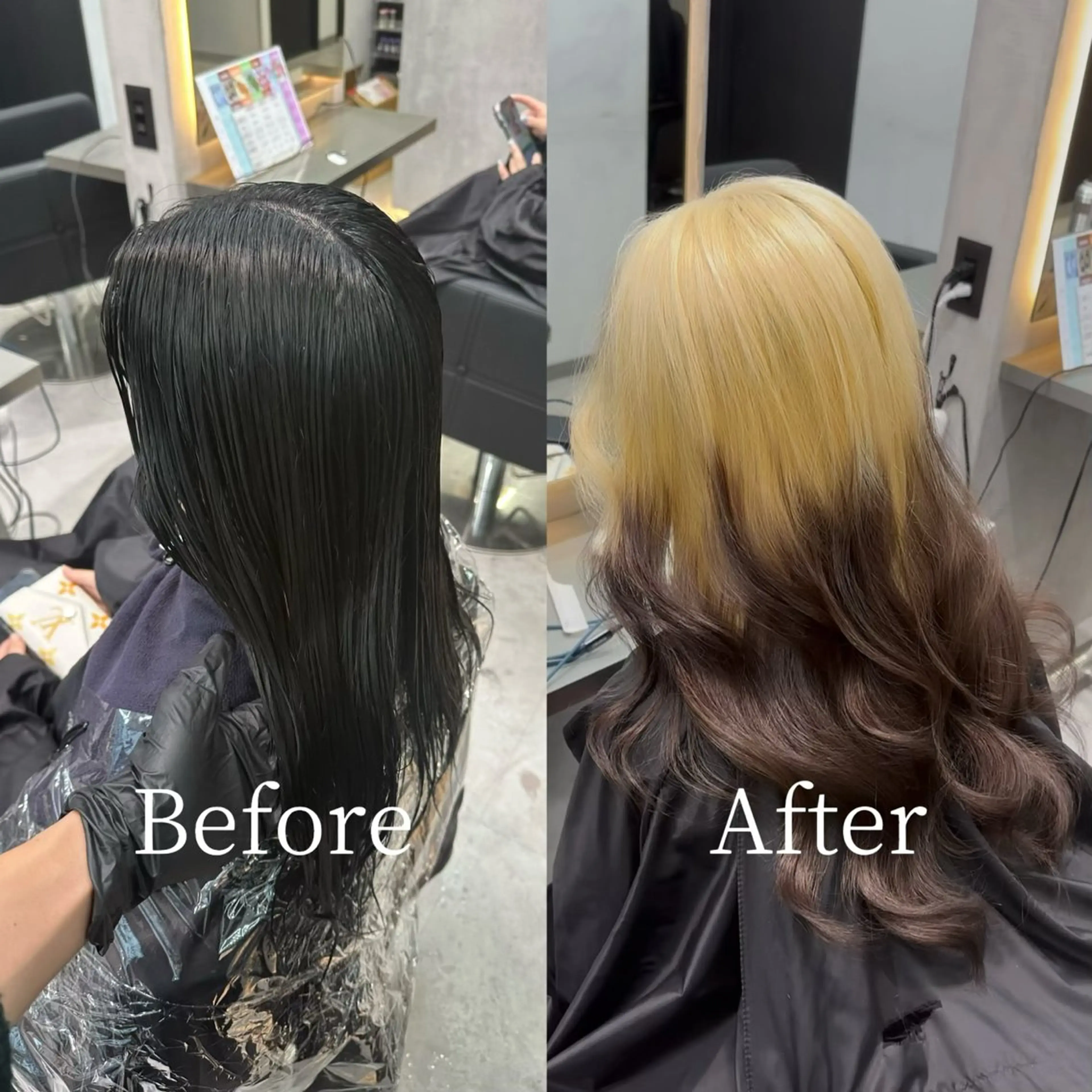 ロング カラー ブロンド ブラウンカラー カット ヘアカラー トリートメント せいせい/エクステ /ルーツカラーのヘアスタイル