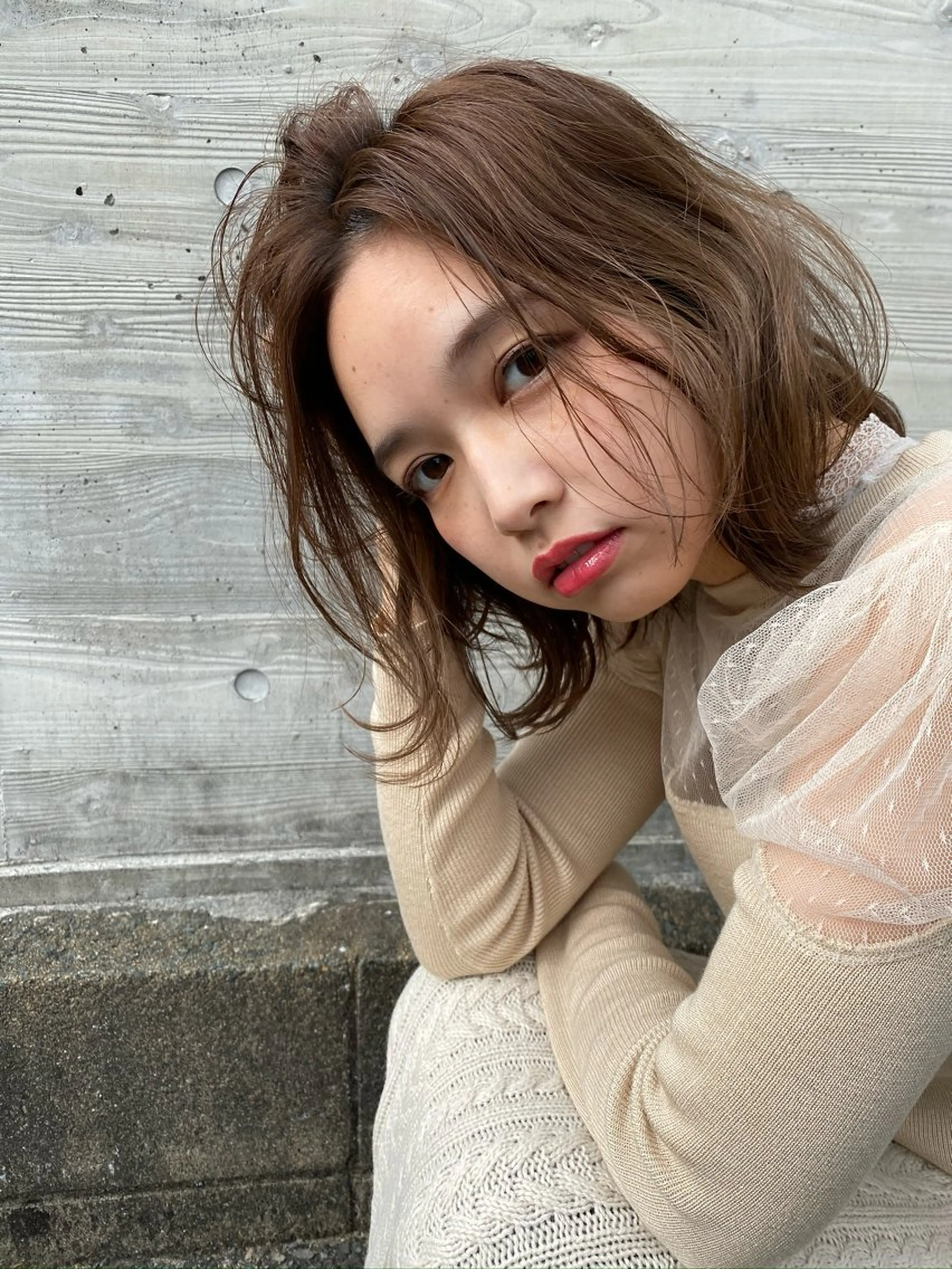 ミディアム 🧡Watanabe Rio🧡のヘアスタイル