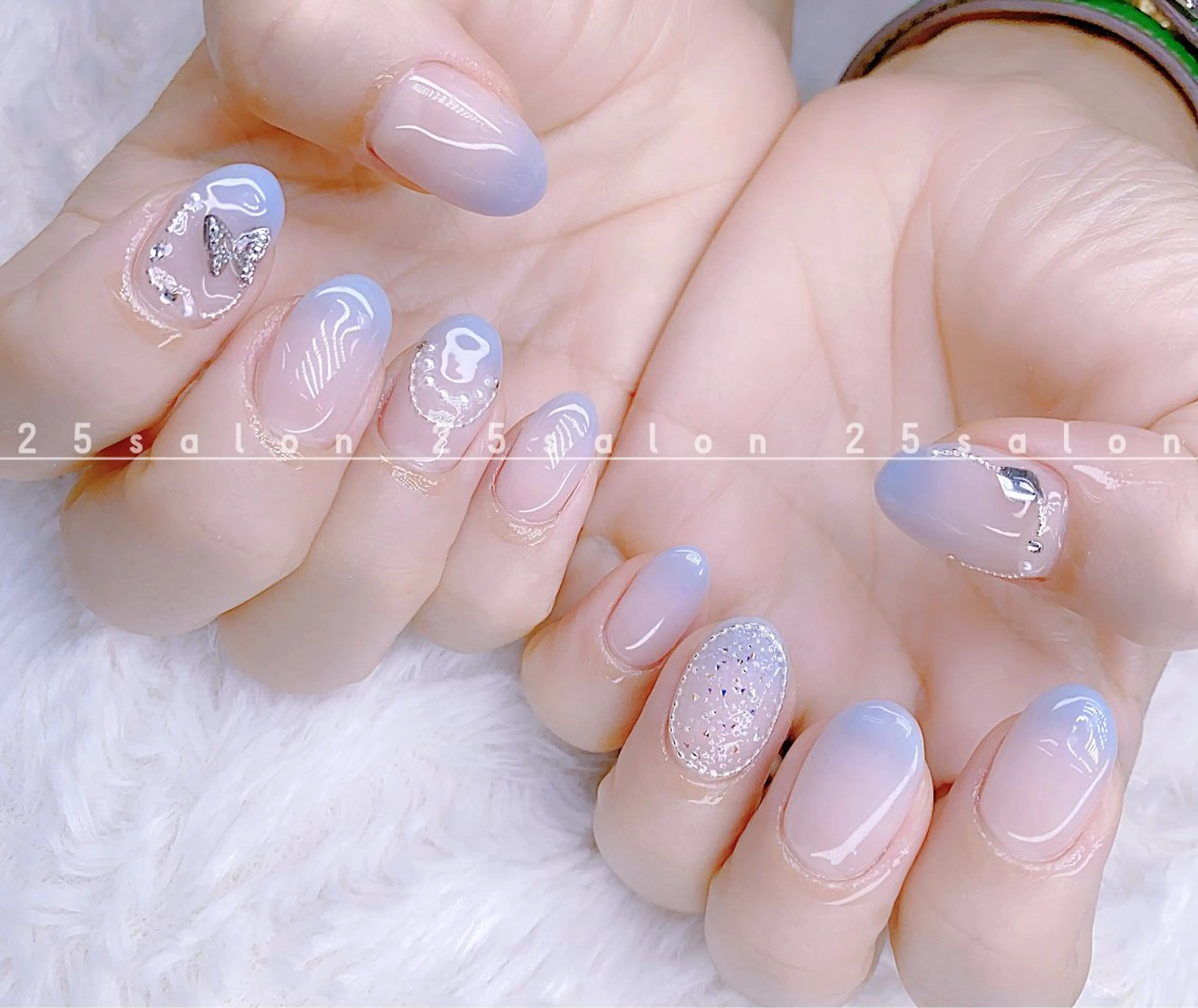 ネイル ジェルネイル 韓国ネイル ニュアンスネイル パラジェル ワンホンネイル 2 5のマツエク・マツパデザイン
