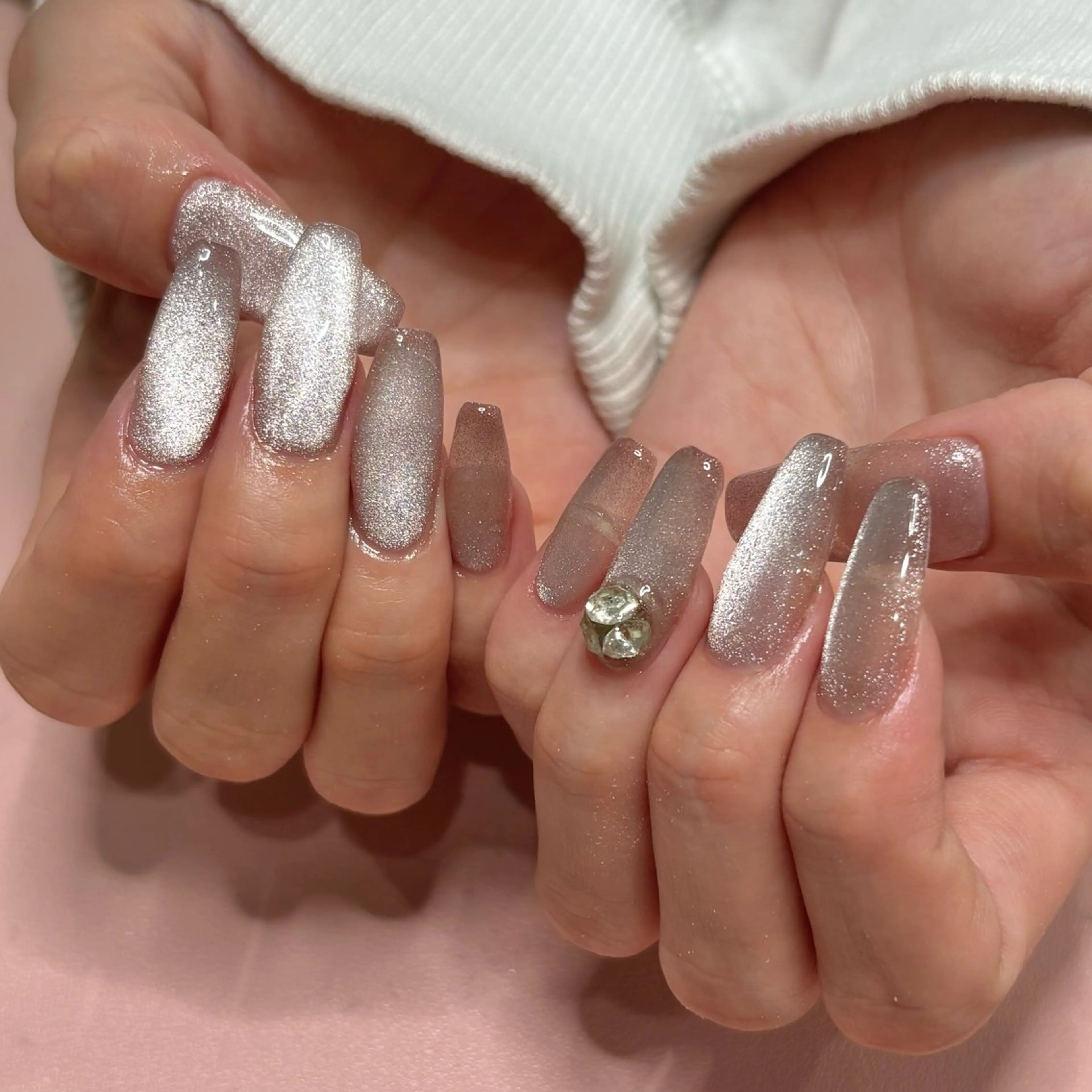 🦢minimo限定!!10本チップ長さ出し＆マグネットワンカラー🦢（ハンド・オフ無し）の写真