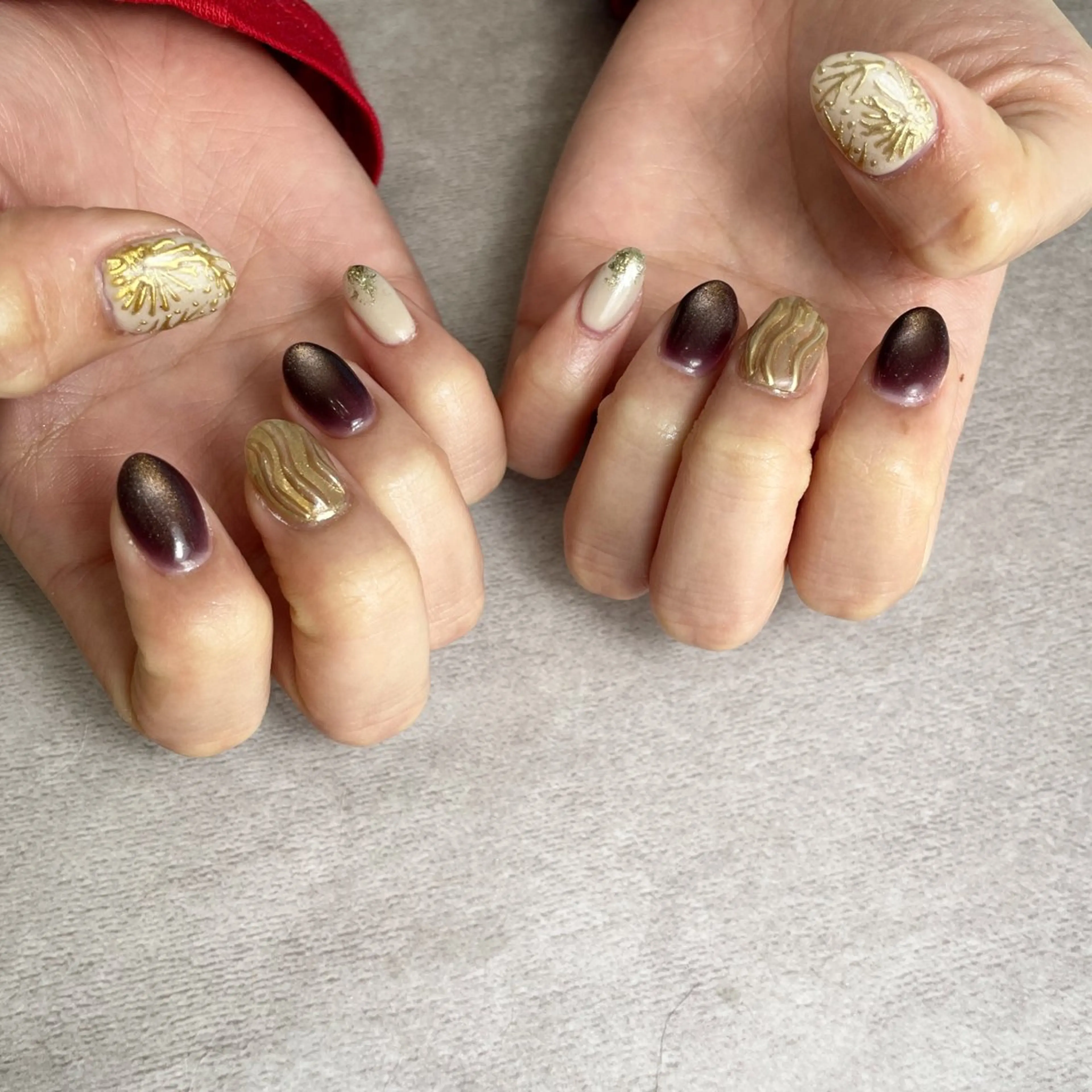 ネイル 成人式 ハンドネイル K Harukaのネイルデザイン