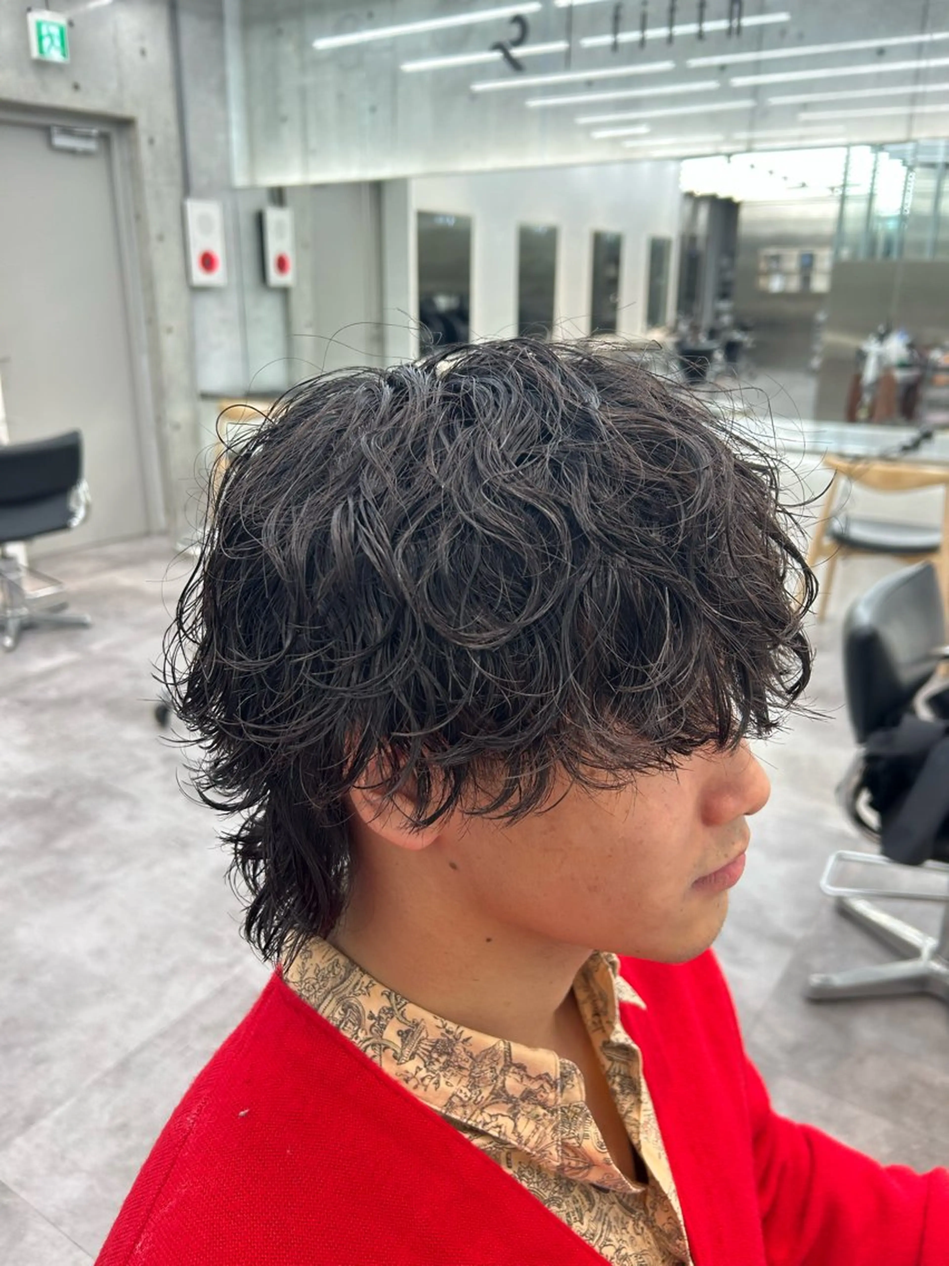 🔥骨格矯正メンズカット➕波巻きパーマの写真